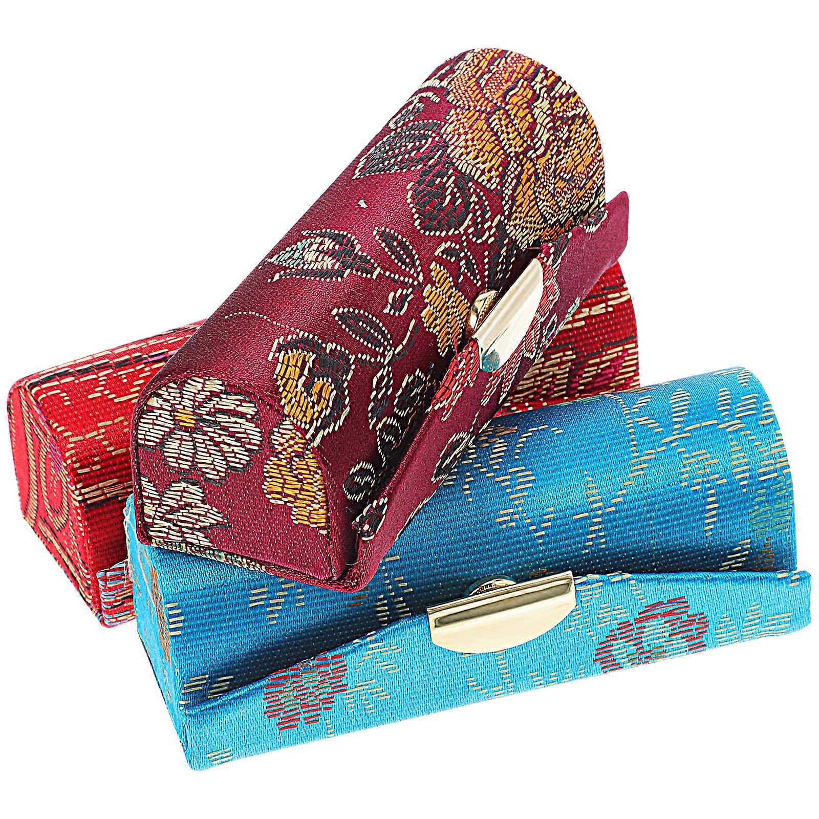 Cotton Pattern Lipstick Holder Makeup Organizer for 9Pcs Cosmetic Storage