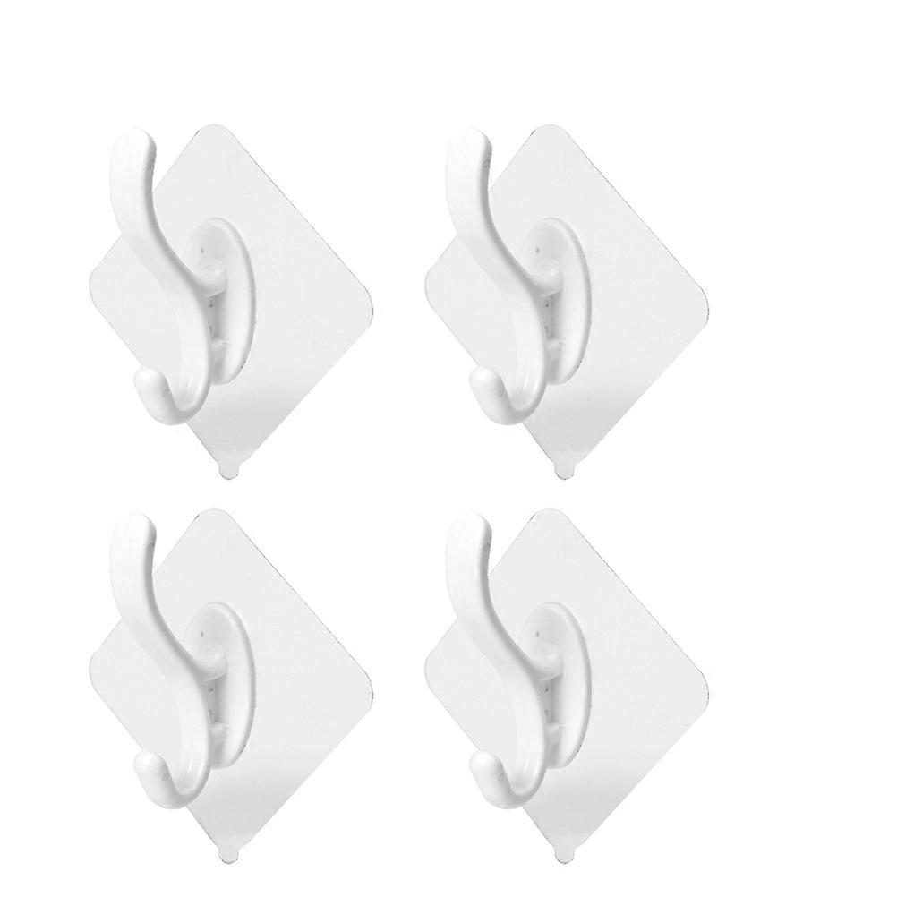 Punch Free Moisture Resistant Traceless Towel Hook for Home Organization White 8x3.5x8cm 5Pack