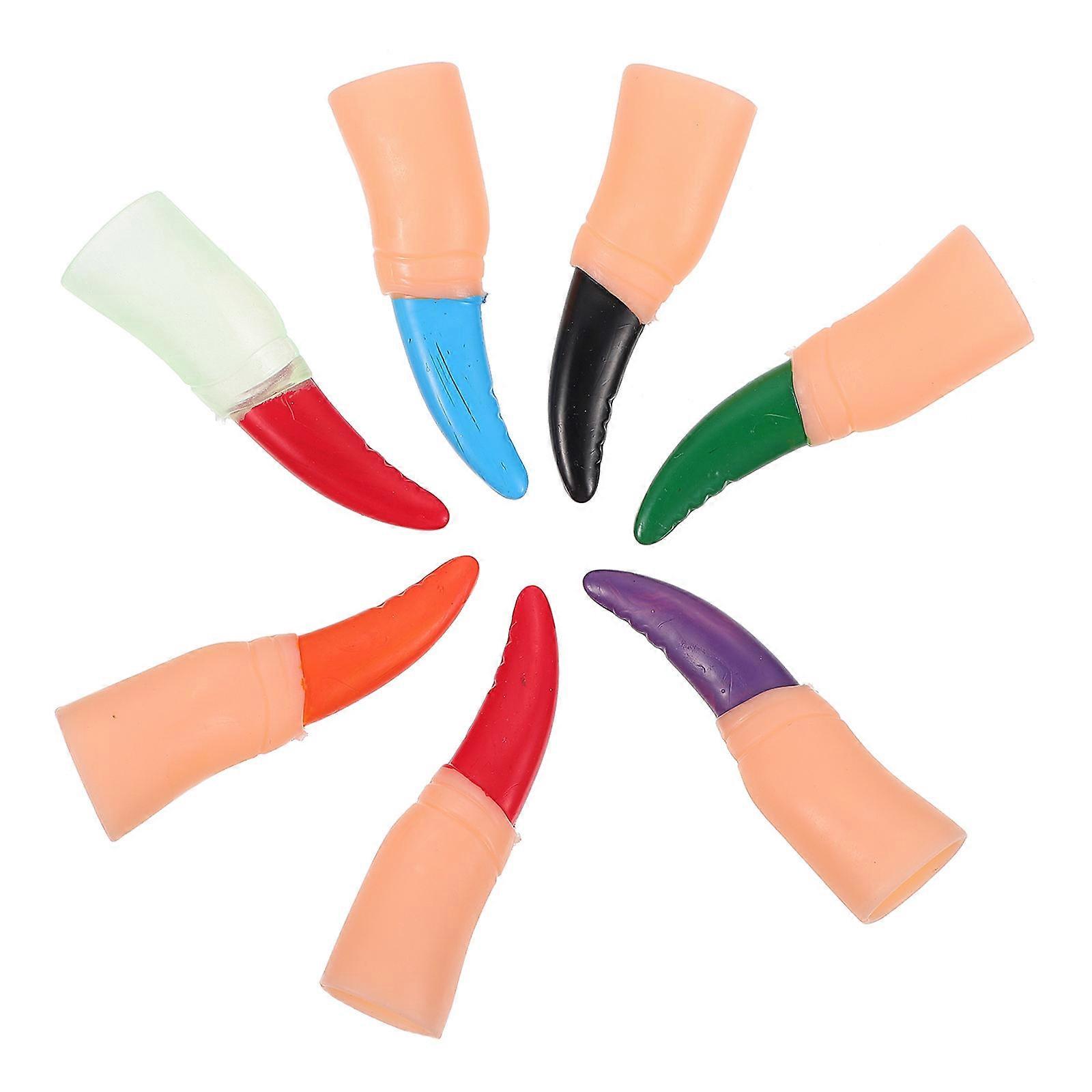 Assorted Color Halloween Finger Getups 28 Pcs Suitable For Masquerade Celebrations And Events