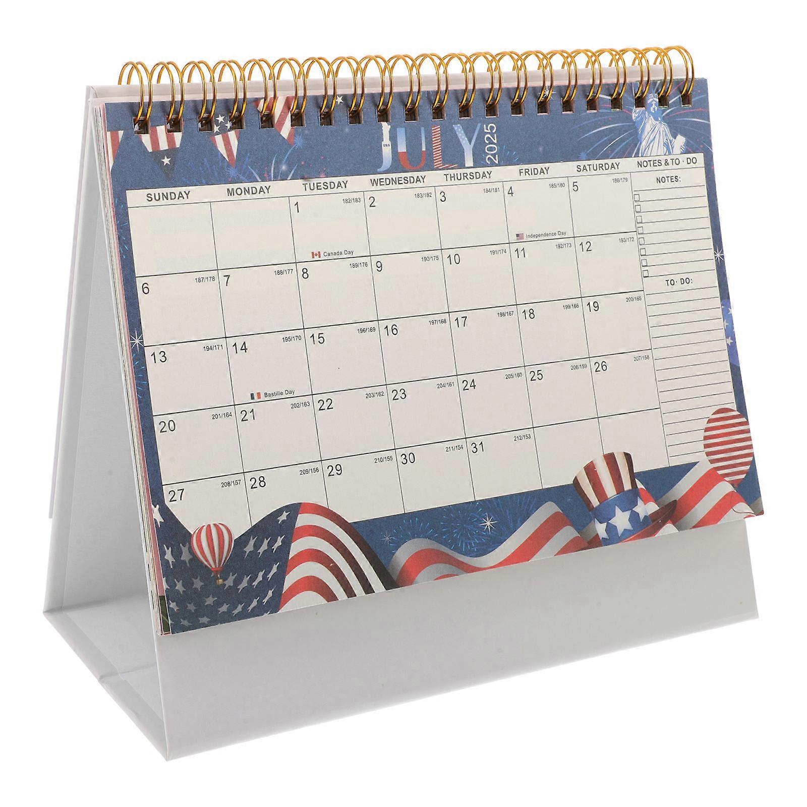 Flip Calendar 3Pcs Desk Calendar for Reminding Use Minimalist Style