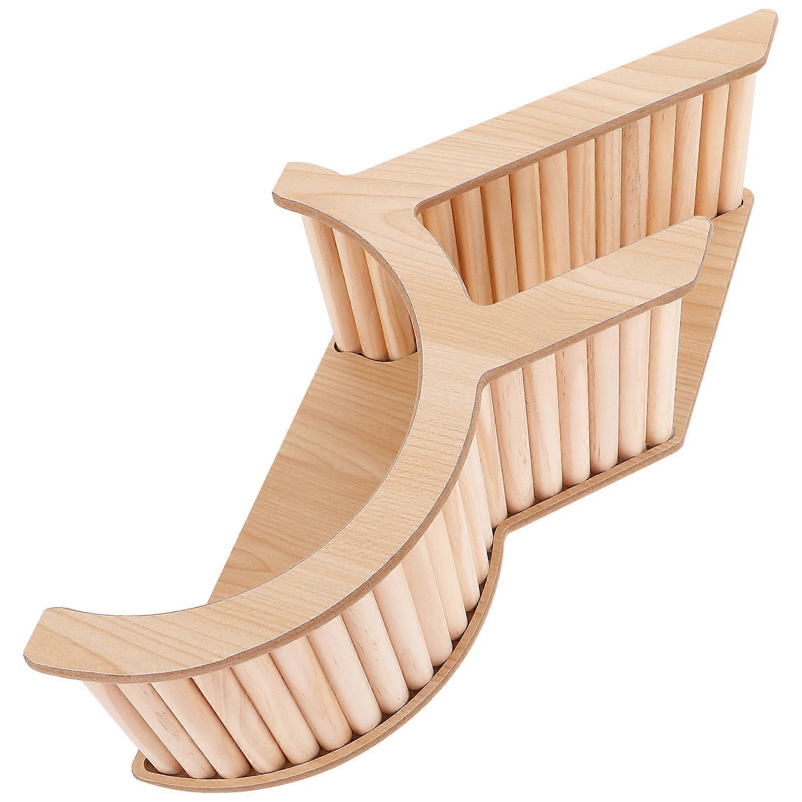 Wooden Hideout for Hamster Cage Accessories 4Pcs Set