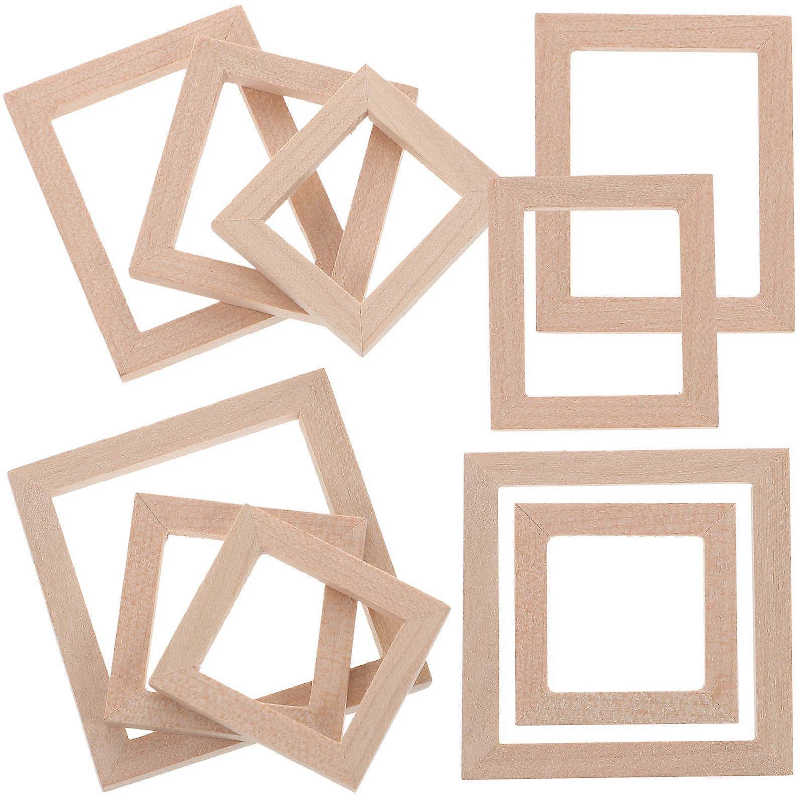 Doll House Photo Frame Mini Picture Frames for Decoration 50Pcs Khaki
