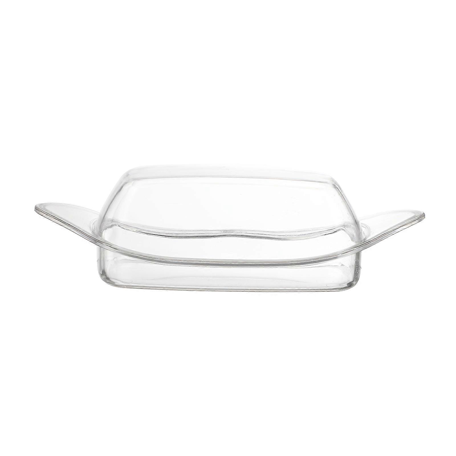 Box Butter Small Covered Transparent Dish Elegant Design For Banquets 23X12X8CM Refrigeration 1Set