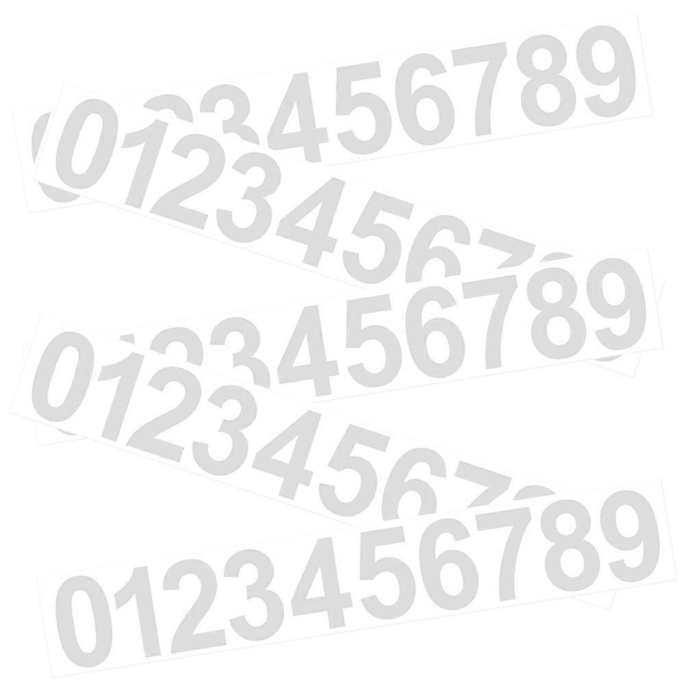 Mailing Number Decals 5 Sheets UV Protection Adhesive Indoor Use 3 Inches Rectangular Shape