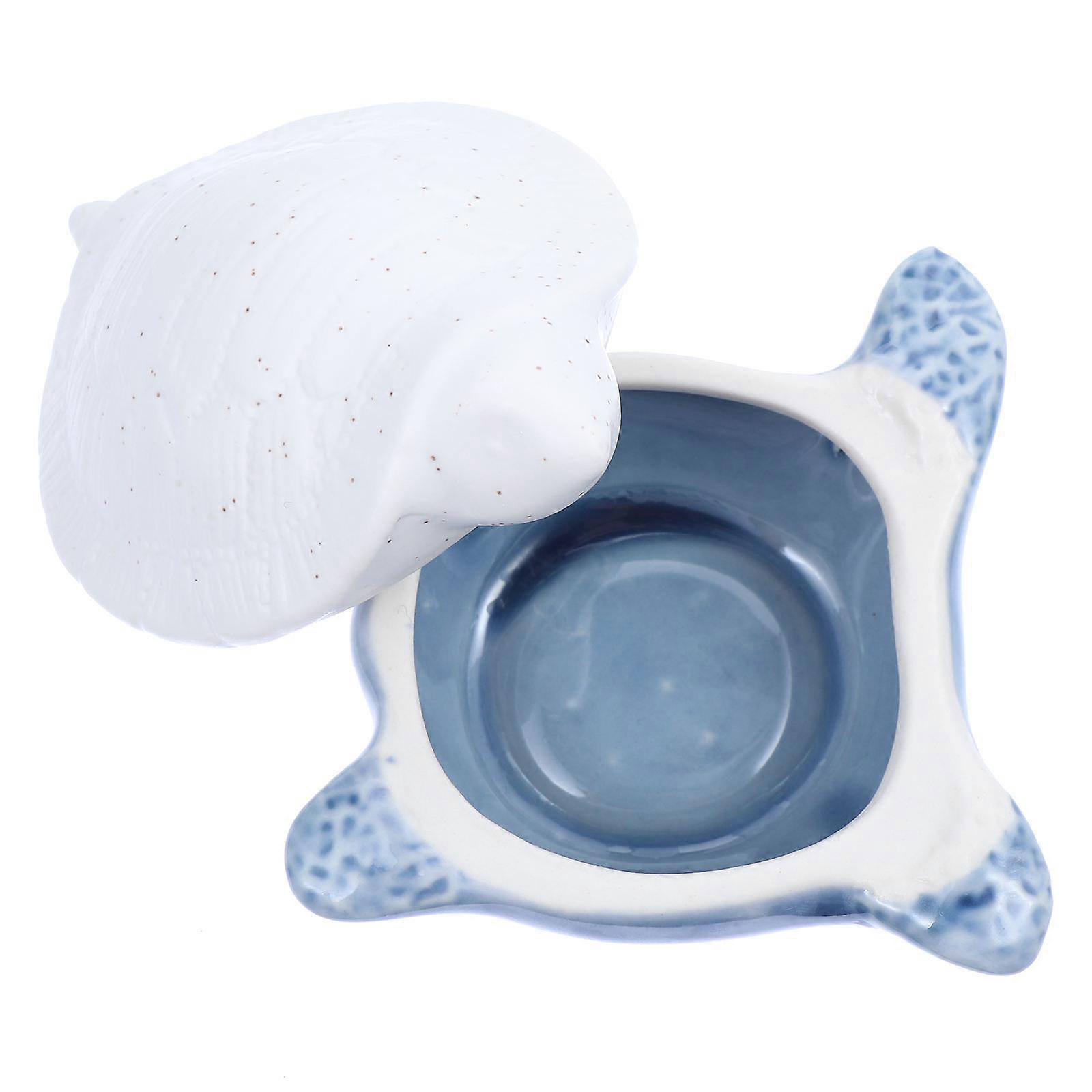 Ceramic Jewelry Tray Nordic Style Turtle Shape Corrosion-Resistant Storage Container For Home Decor 1Set