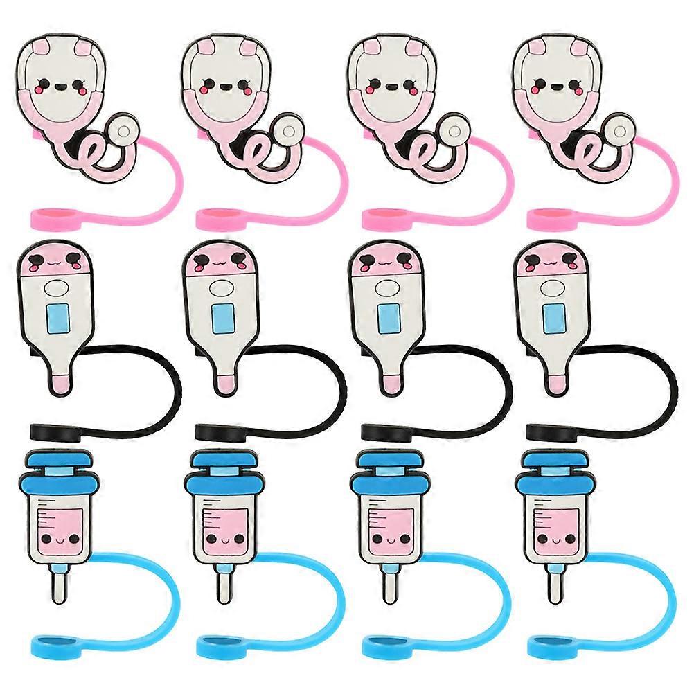 Silicone Straw Covers Assorted Color 48 Pcs Practical For Straw Use Decoration Cafes Bars