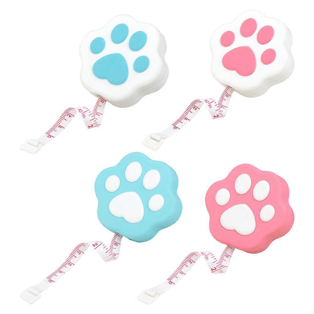 Tape Measure Compact Design for Waistline Measure Assorted Color Pvc Material 4Pcs