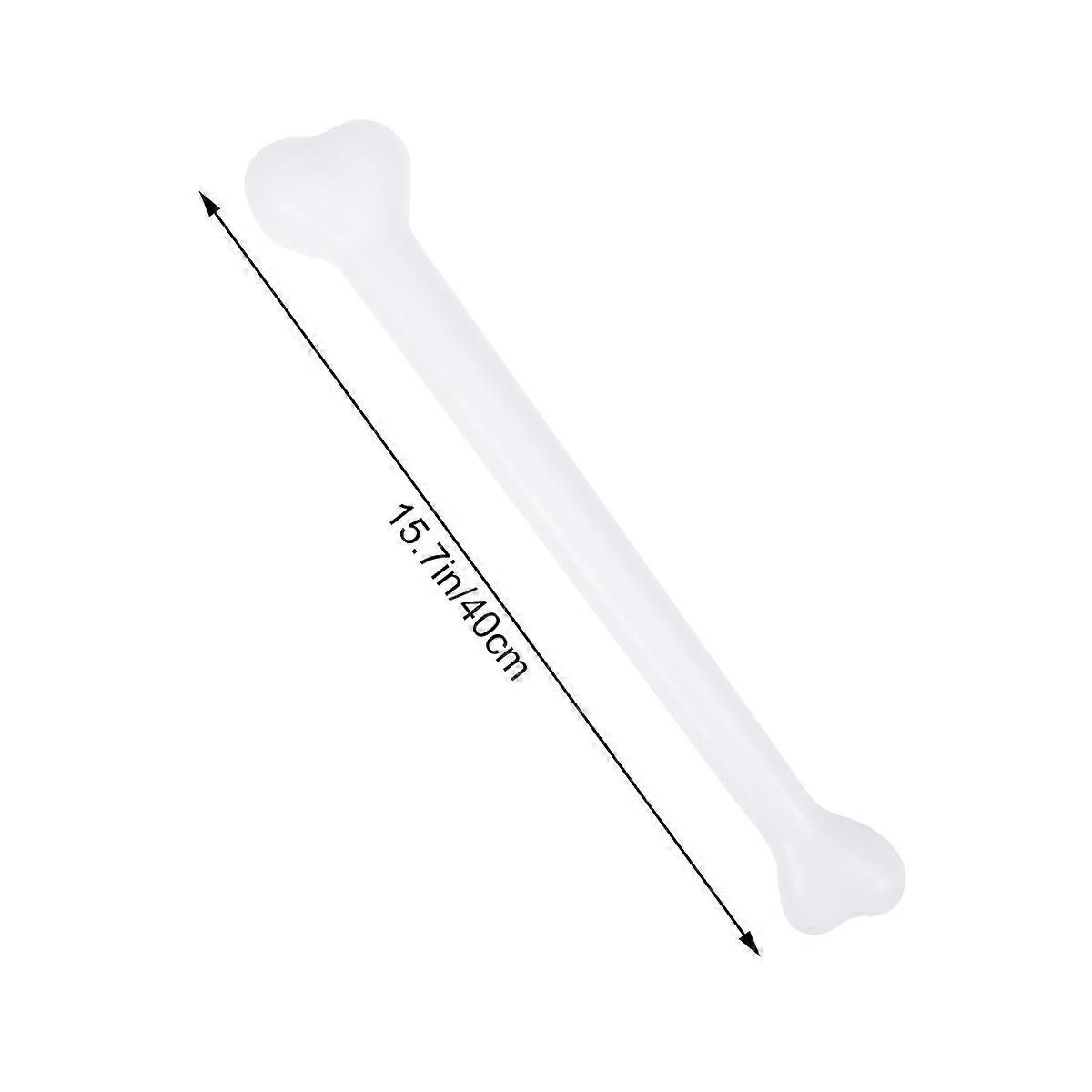 Prehistoric Caveman Bone Decoration Prop for Parties 4Pcs White Plastic