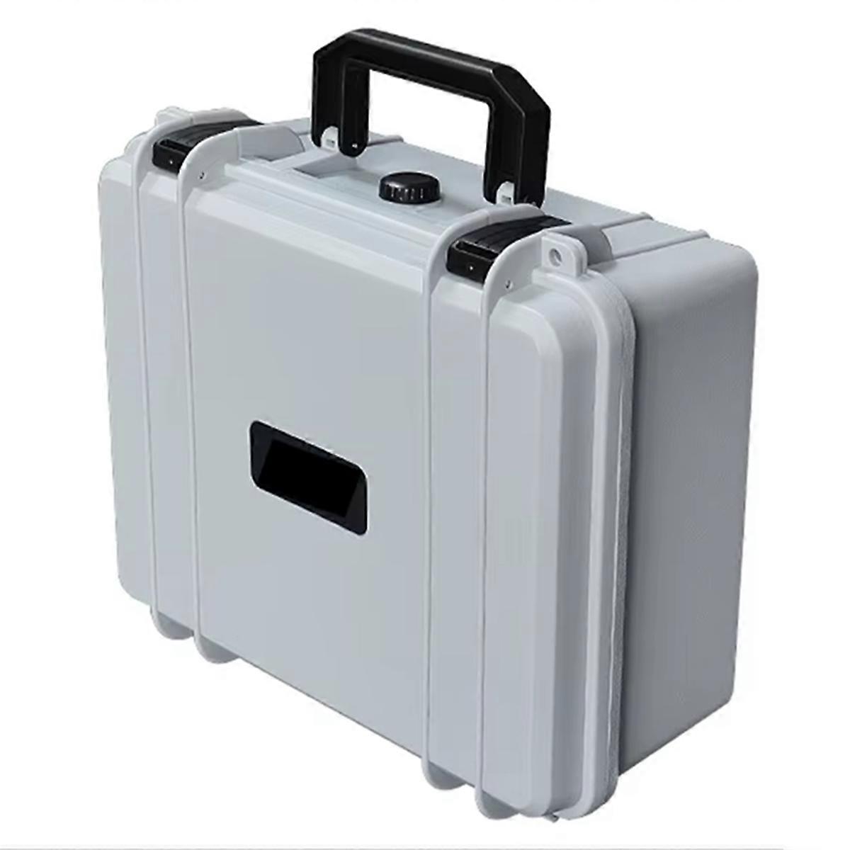 Portable Suitcase Thicken Plastic Hard Case with Sponge Grey