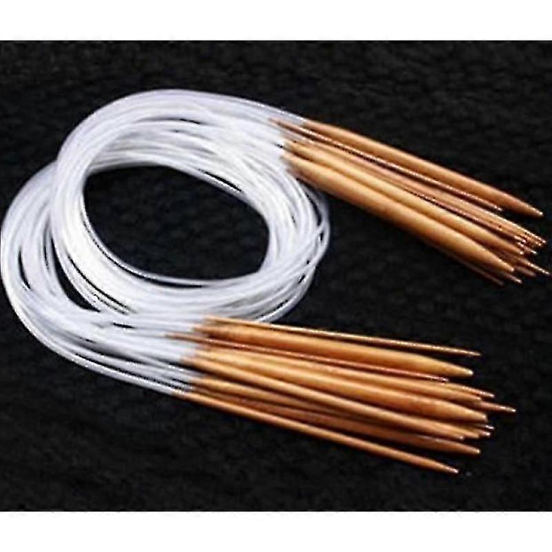 Luxora Flerfärgade Rörformade Stickor - Bambu Cirkulär Virkning Set