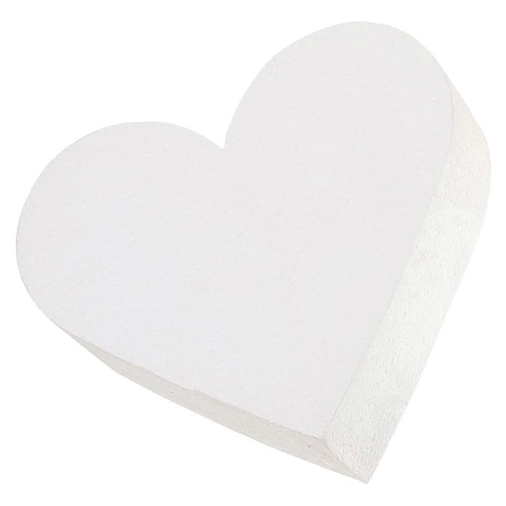 Heart Shaped Foams Cake Model for Decoration 3Pcs White Foam Material