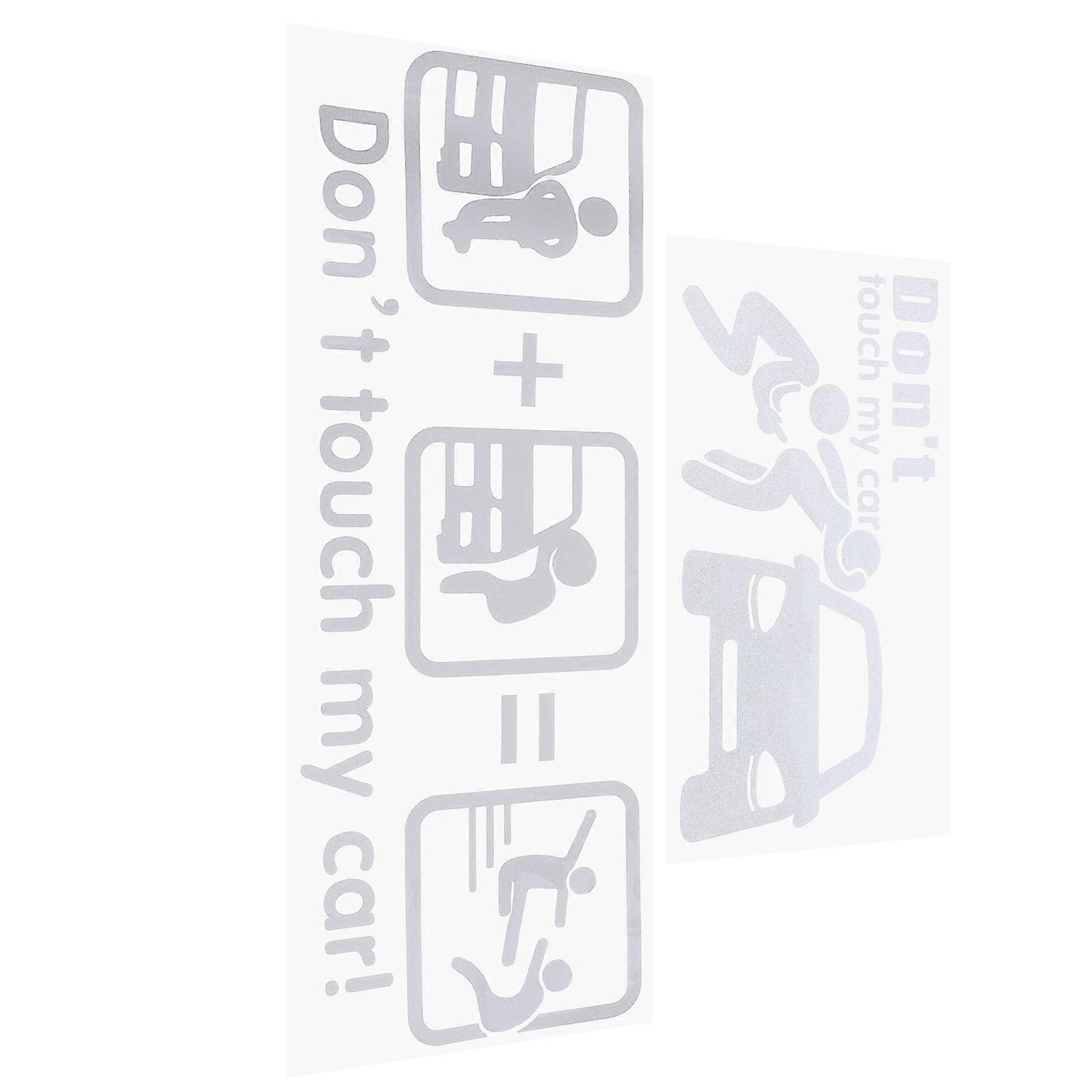 Automobile Decal Don't Touch My Car Sticker for Car Use 6 Sheets