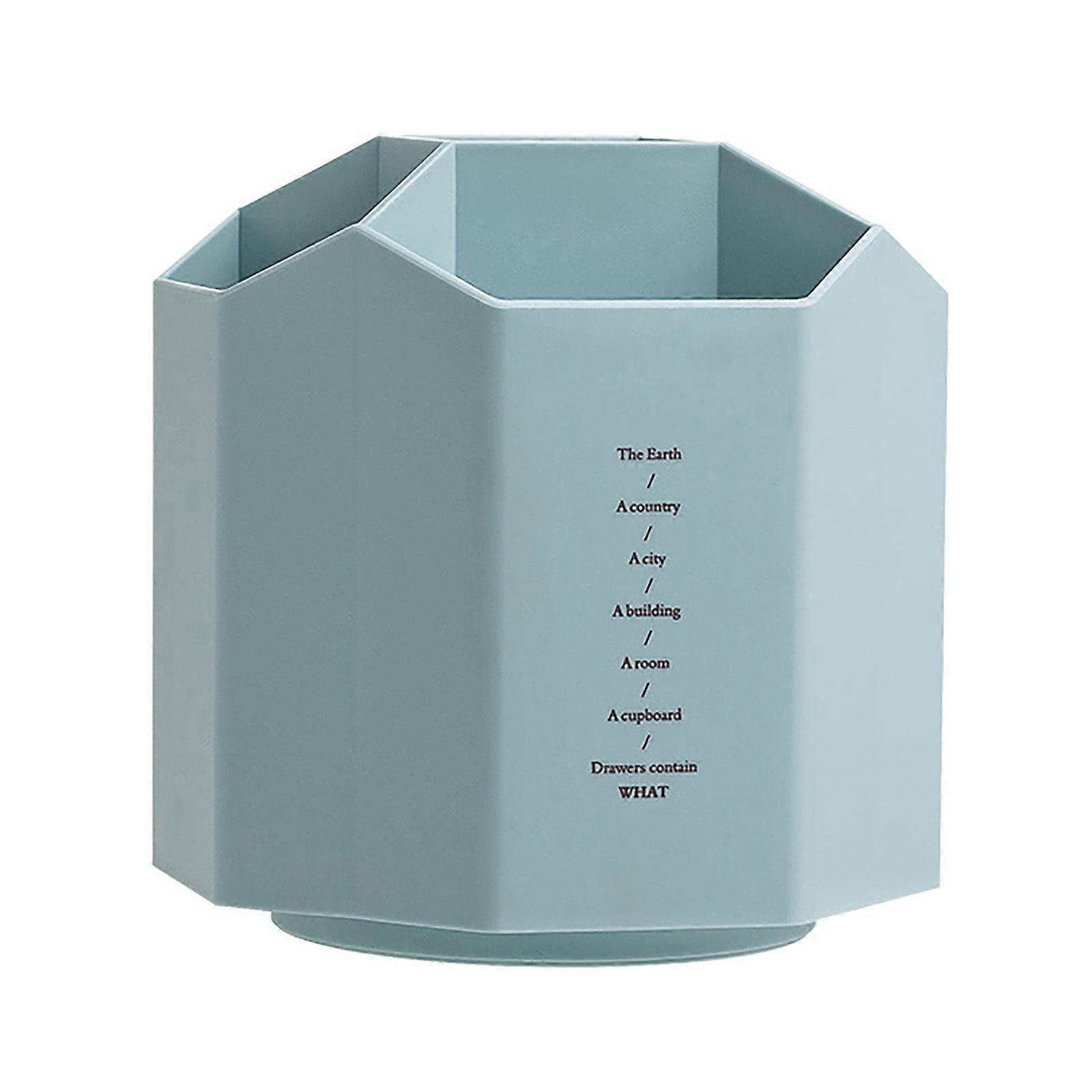 WRXMIJNHGSA Storage Rack 360°Rotating 5 Lattic Pen Holder Stand Office Supplies Storage Organize for Desk