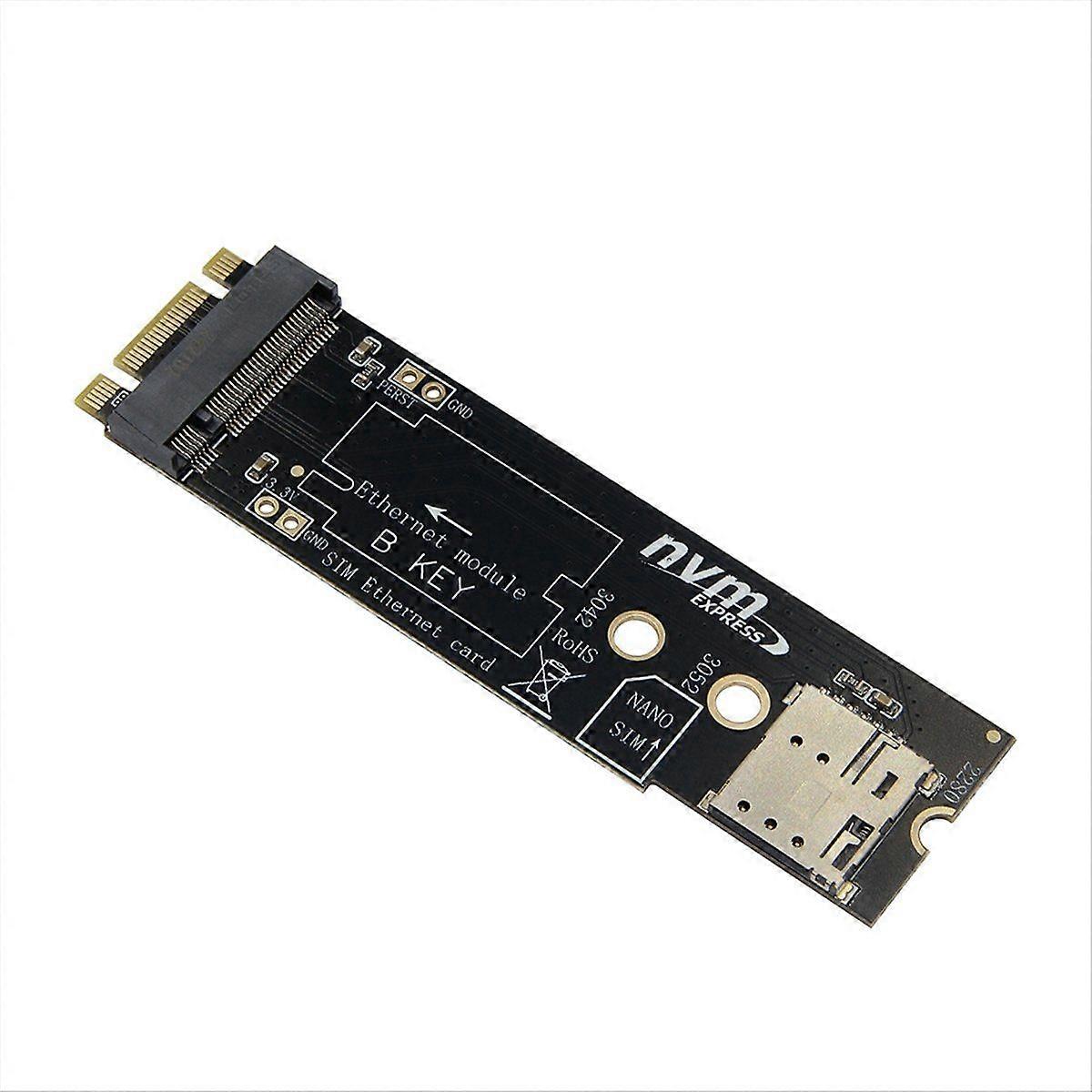 M.2 B-Key 4G 5G Network Card Module to M.2 NVME M-Key or B-Key Adapter Card with SIM Card Slot