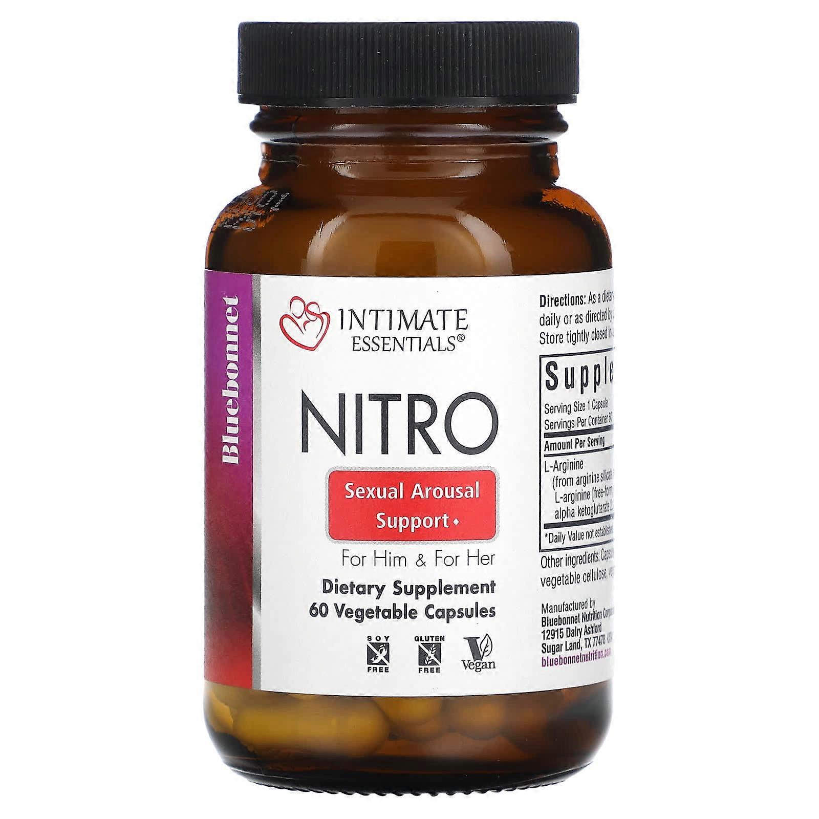 Intimate Essentials, Nitro, For Him & For Her, 60 Vegetable Capsules