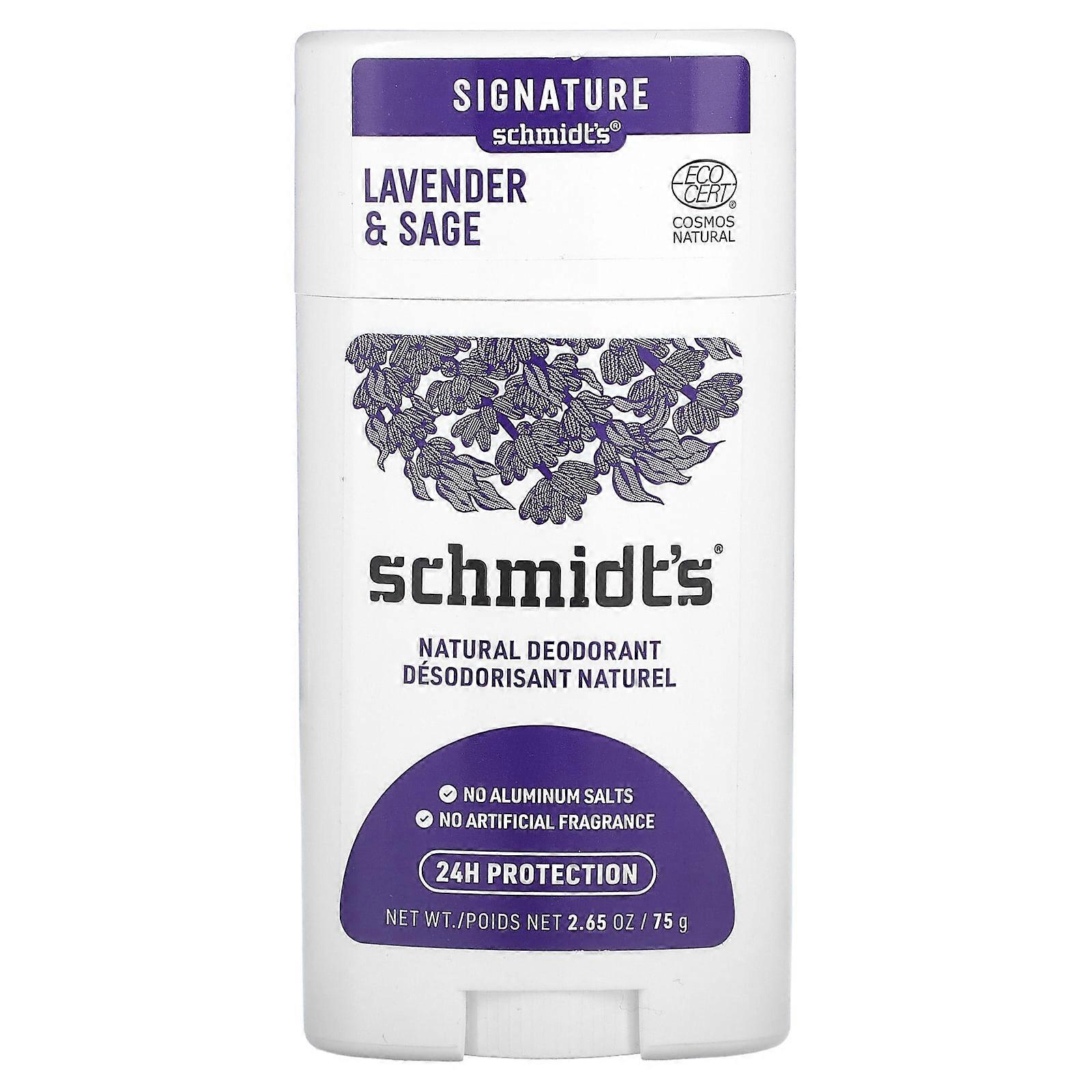 Natural Deodorant, Lavender & Sage, 2.65 oz (75 g)