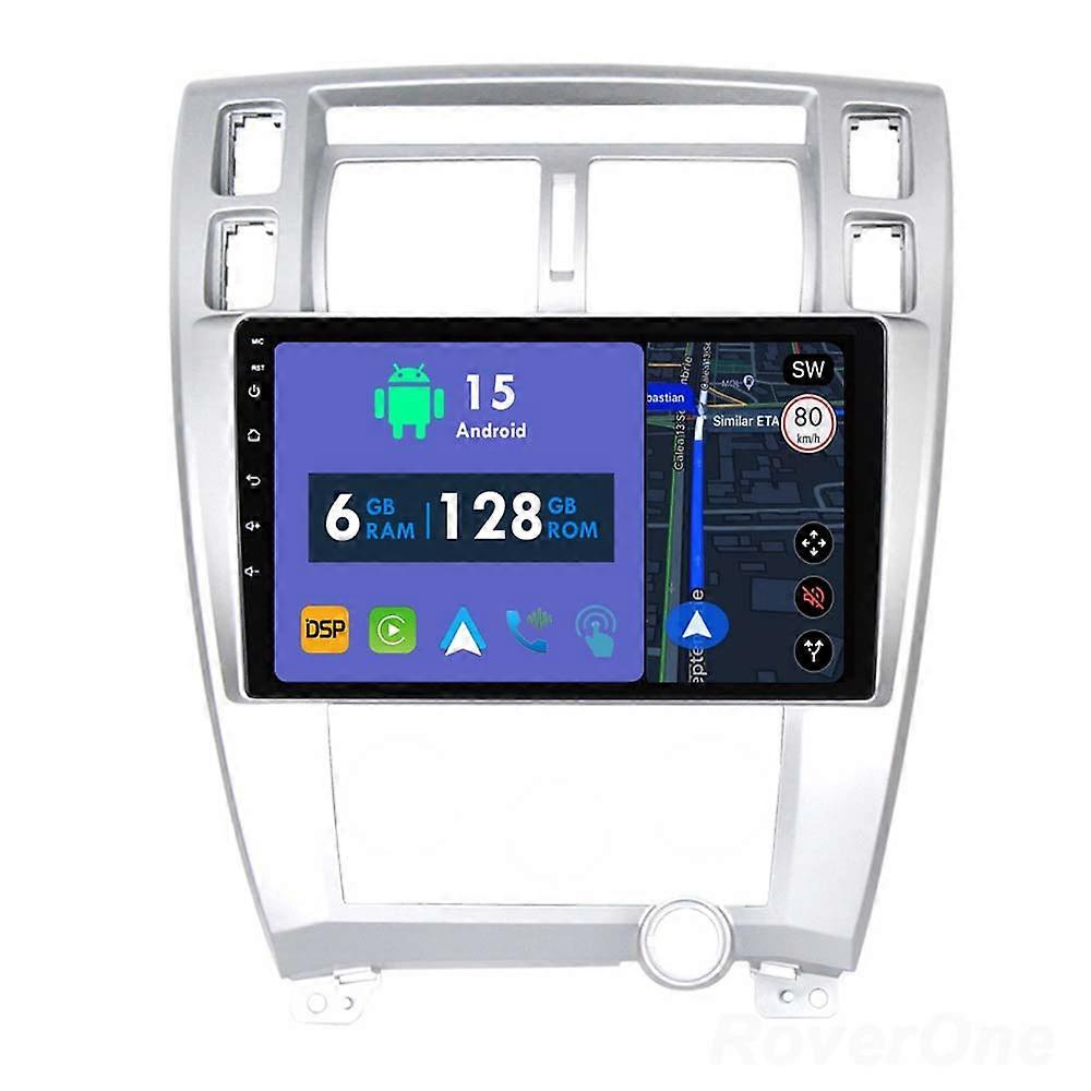 Car Radio 6G+128G CarPlay GPS Navigation Head Unit for Hyundai Tucson 1 2004 - 2009 Android Auto Bluetooth Stereo Touch Screen