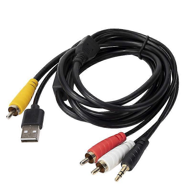 25-26 Black Digital to Analog Audio Converter Coaxial to Lotus Analog Audio Cable 3.5MM