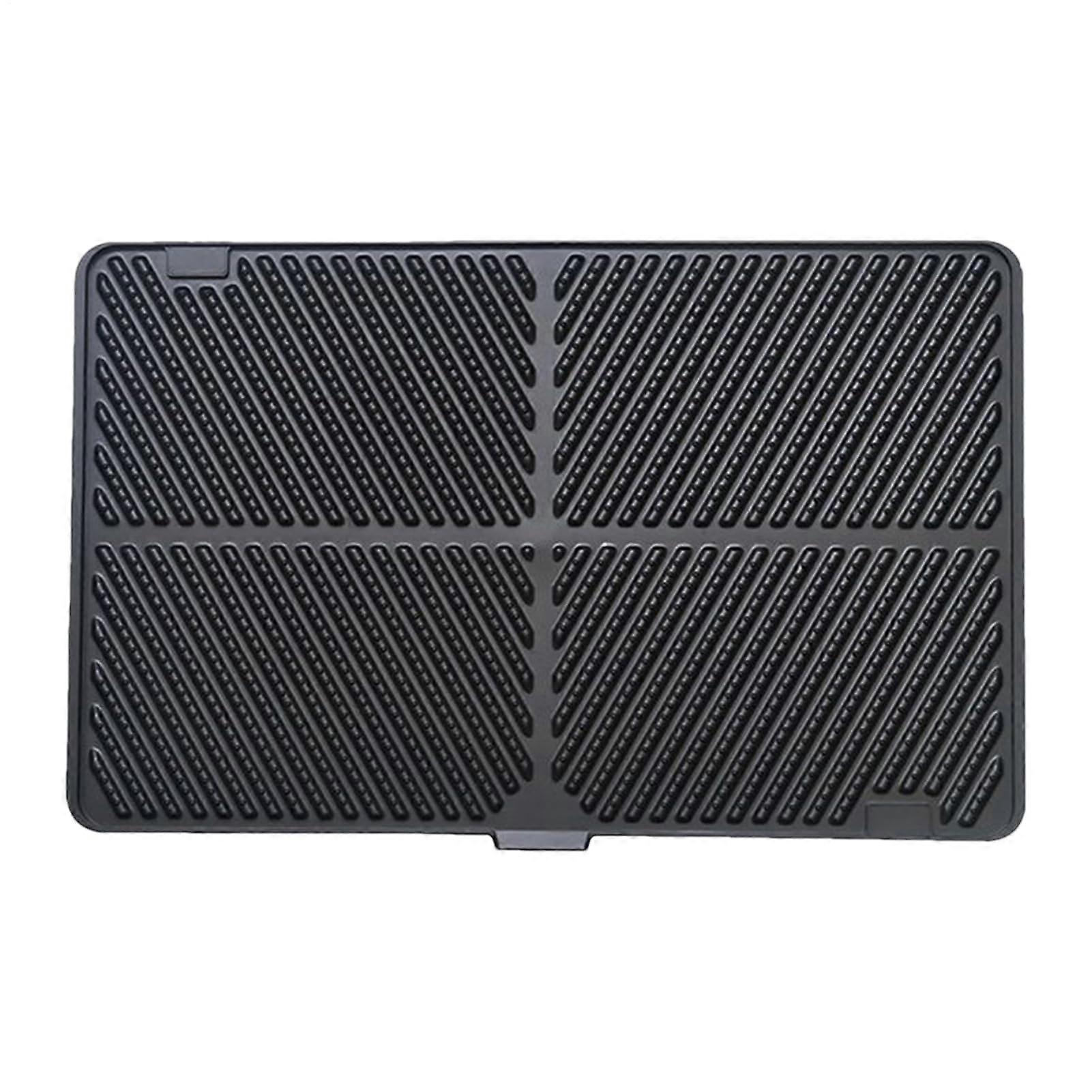 Litter Box Mat Foldable Waterproof Extra Large Indoor Kitten Litter Rug Black