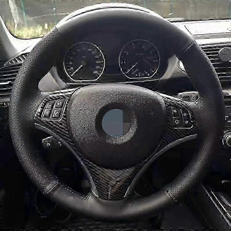 Car Steering Wheel Cover Black Artificial Leather Hand-stitched For BMW E90 E91 E92 E93 E87 E81 E82 E88 X1 E84 Car Accessories 2025