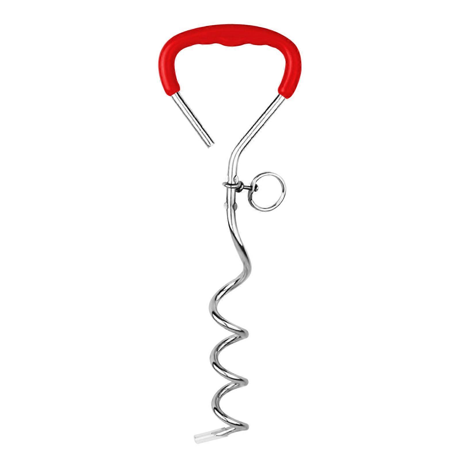 WNFJR Outdoor Dog Stake for Secure Tethering - Alloy Steel, Wind and Rain Resistant, Ideal for Yard, Beach, and Camping