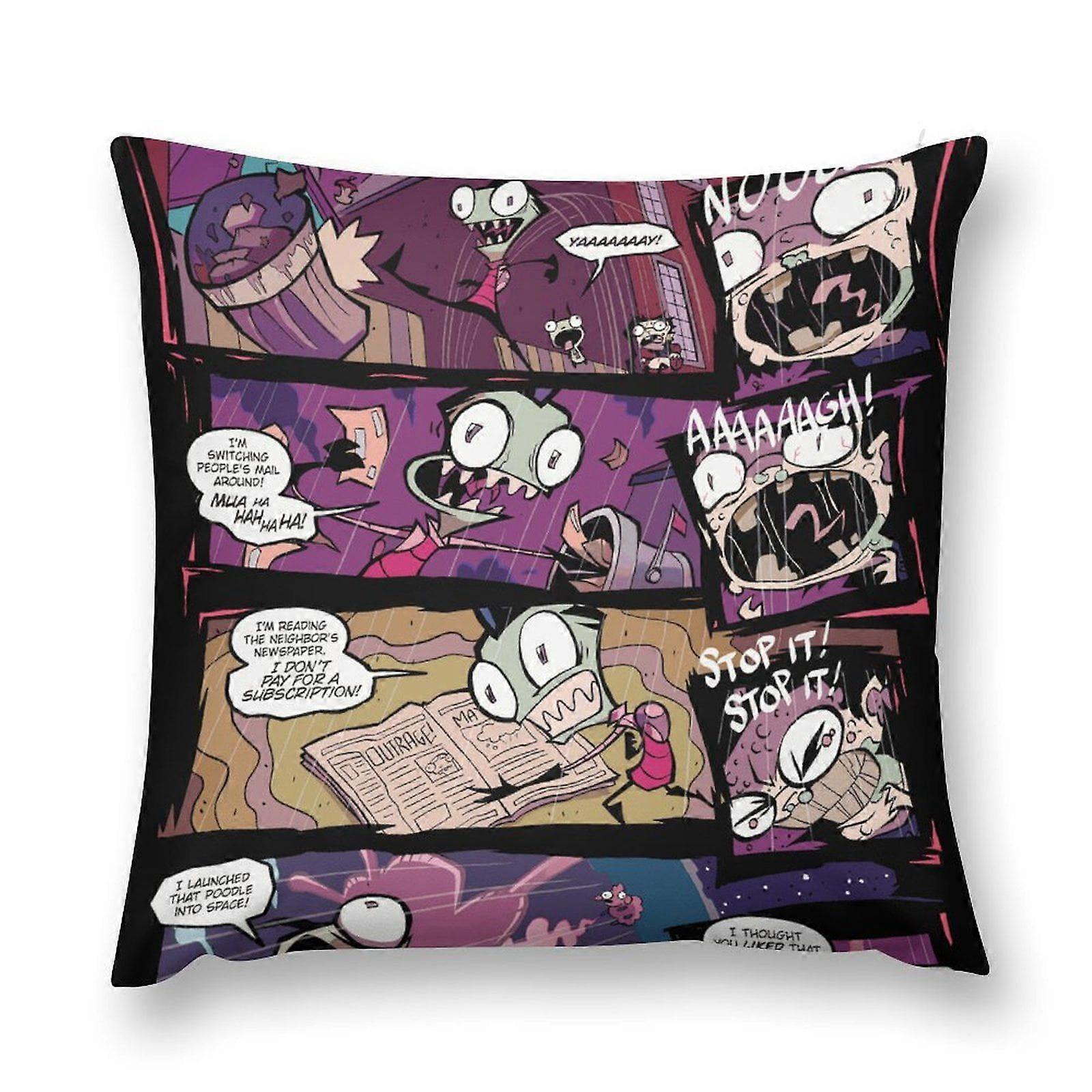 i361 Invader Zim Gir Plush Pillow Case Throw Multisize Ultra-comfortable Pillowcase Cushion Anti-fouling Protective Cases FFg361