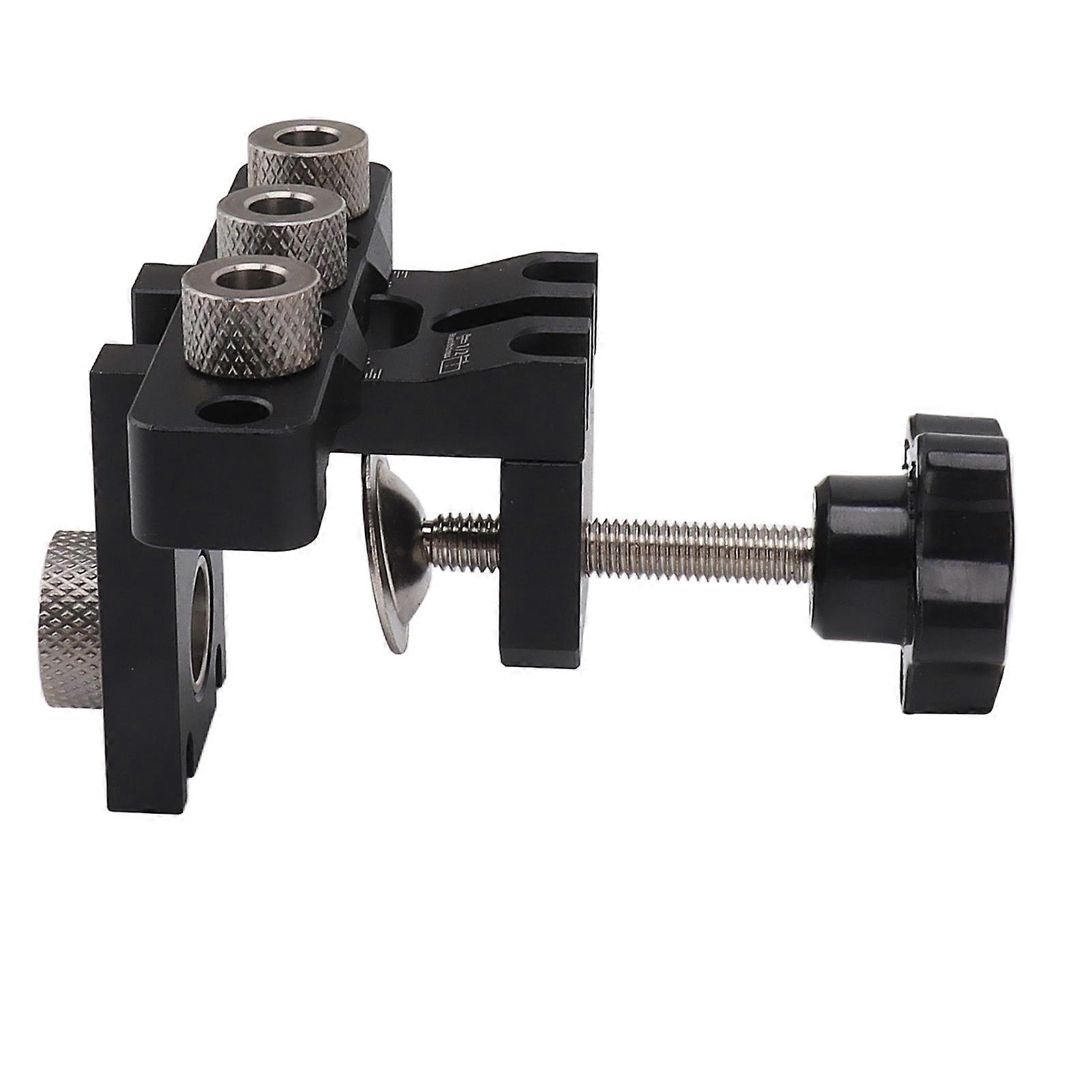 3 in 1 Hole Locator Aluminum Alloy Accurate Fast Positioning Dowel Drill Guide Kit for Furniture Rails 