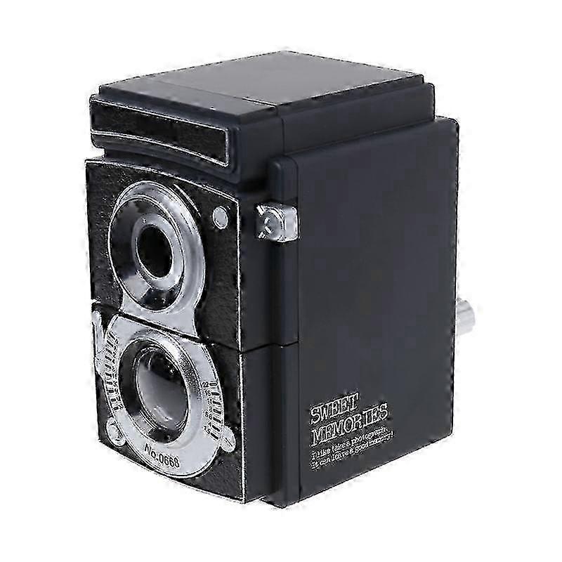 Retro Vintage Camera Style Pencil Sharpener Mechanical Manual Hand Cranking Stat