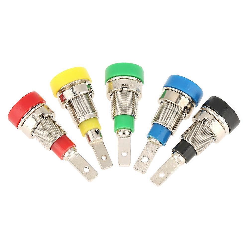 5PCS Mixed Color Banana Socket 2.0mm Jack for Panel Mounting Test Probes