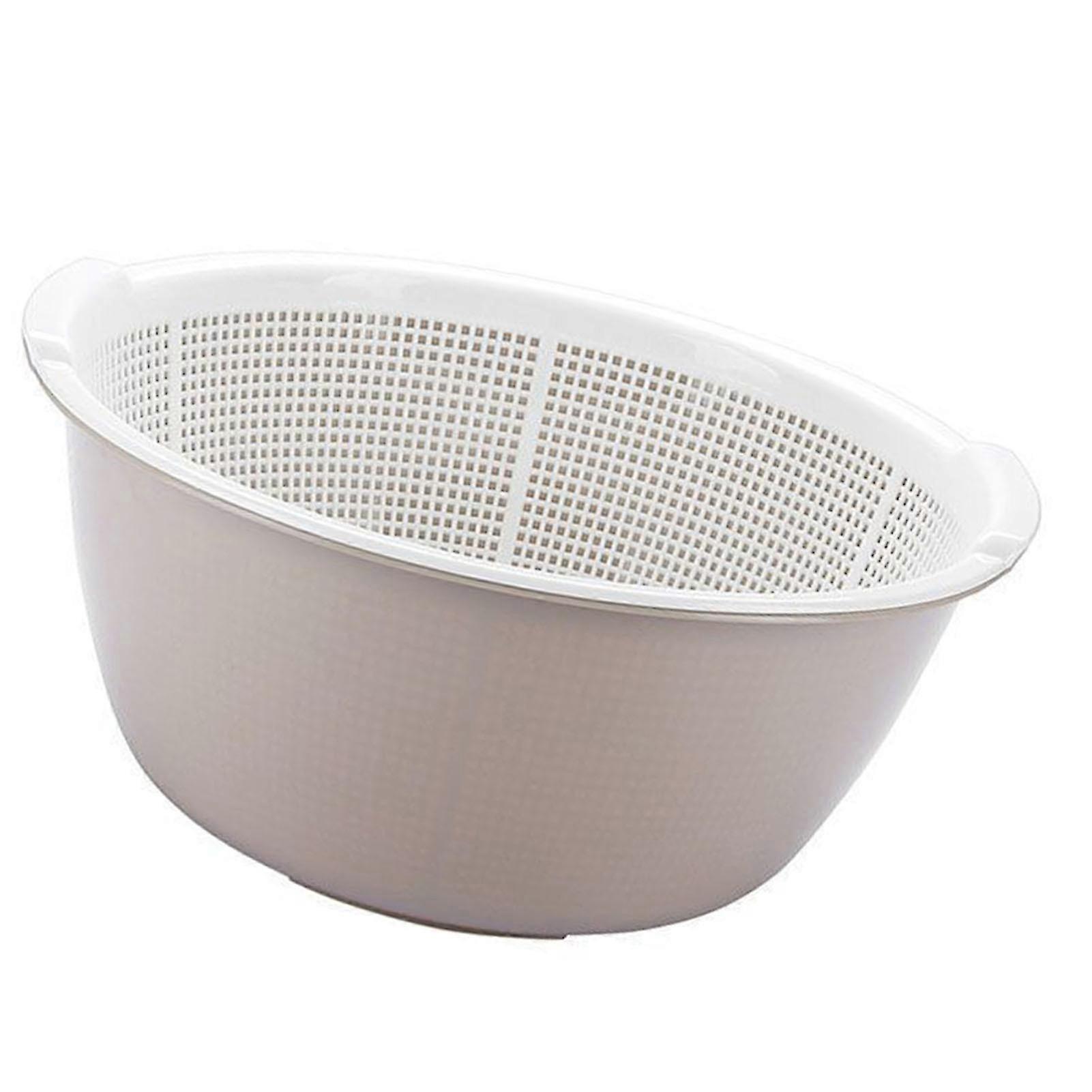 Thickened Plastic Double-Layer Draining Colander Basket for Kitchen, Fruit Vegetable Strainer