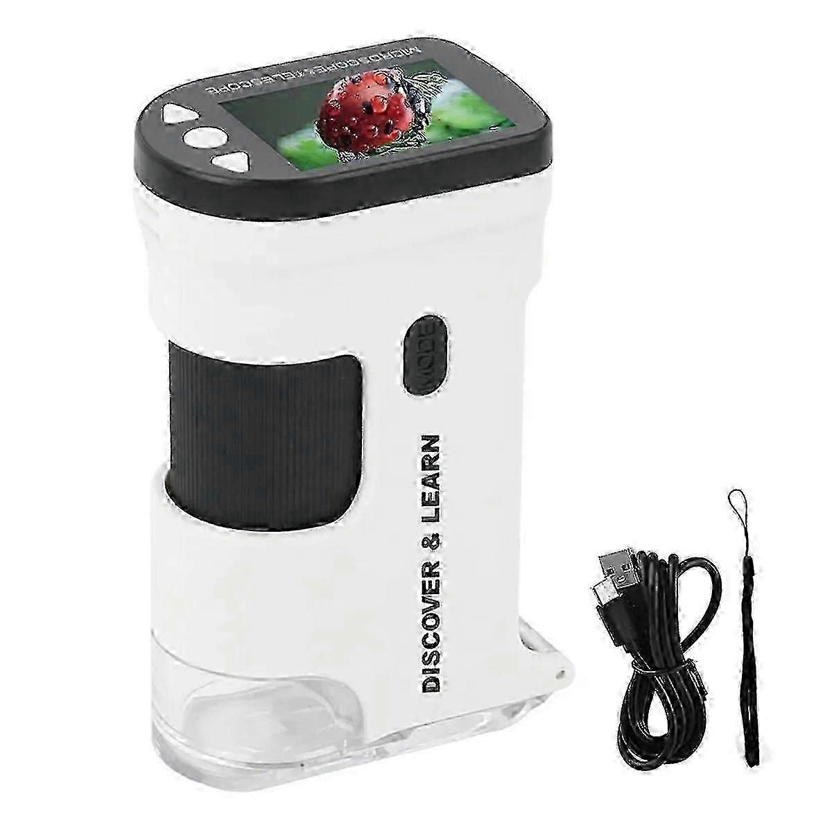 Handheld Digital Microscope 12m Resolution 1080p Fhd Support 64gb Tf Card(not Include) With 2.0-inc