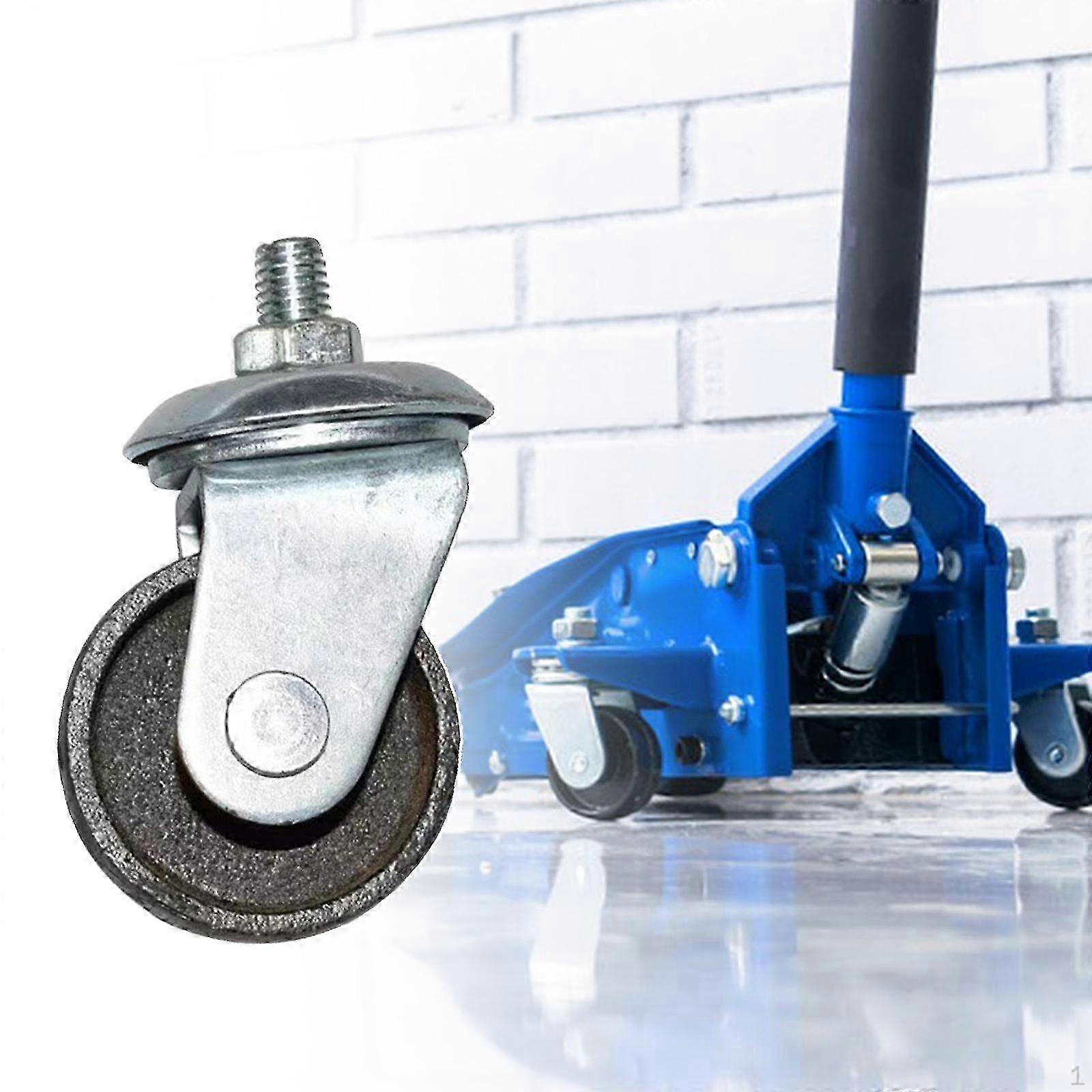 3 Ton Floor Jack Replacement Casters 12mm Stem Horizontal Black Wheels Accessories