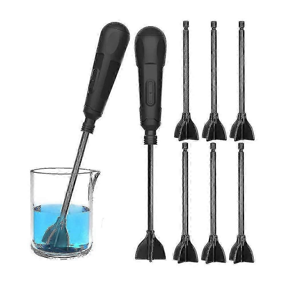 Resin Mixer With 7 Pcs Paddles, Epoxy Mixer For Minimize Bubbles, For Drill, Resin Stirrer Paddles
