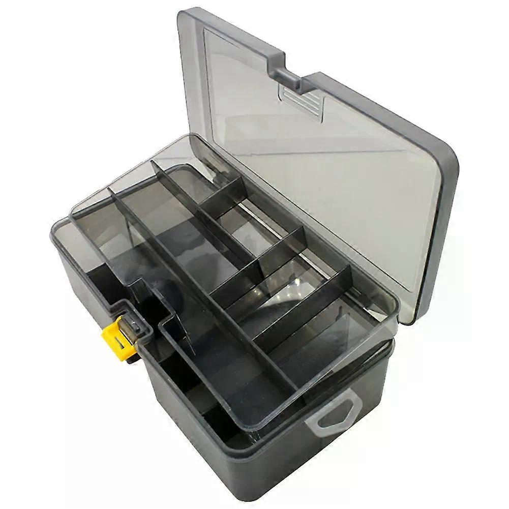 Double Layer Fishing Box with Adjustable Dividers Bait Lure Hook Accessories Box Bait Storage Box Multifunctional Fishing Tool