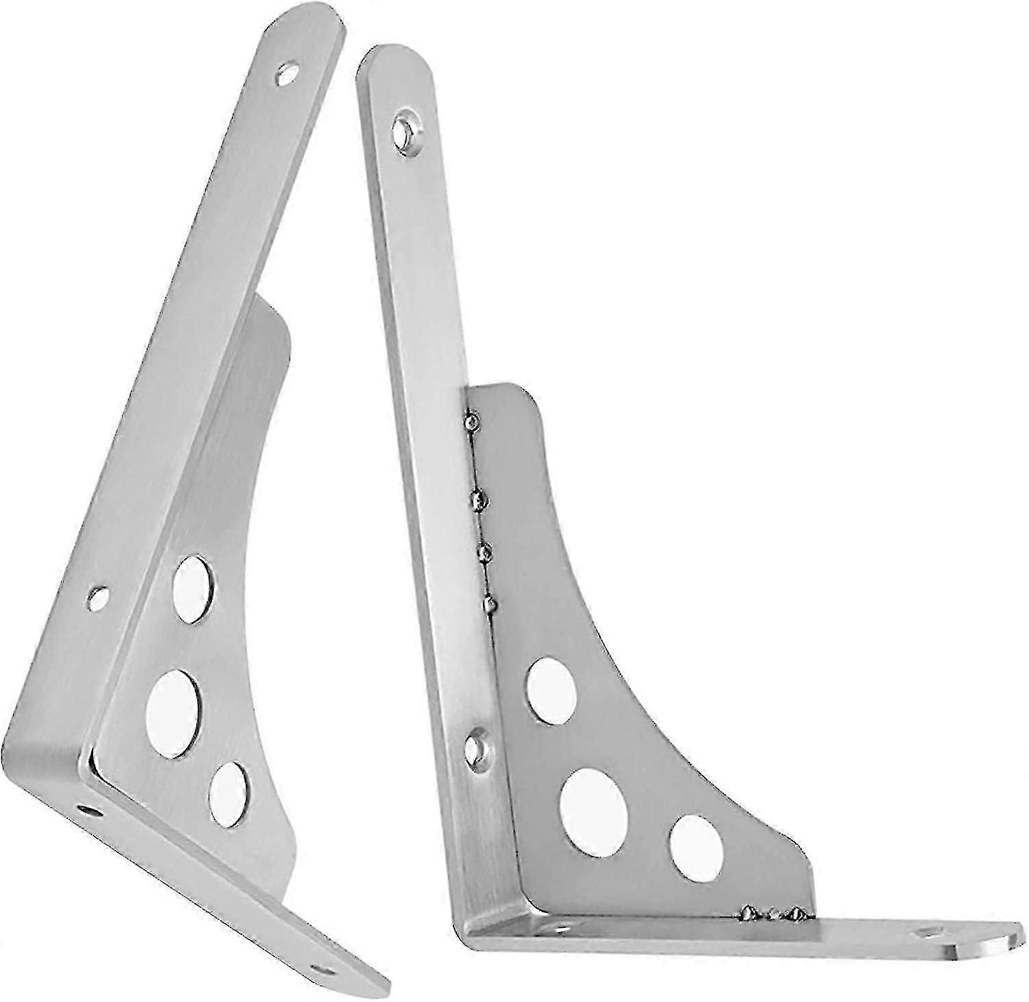 For Wall Mount Shelf Bracket 2 PCS Heavy Duty 90 Degree Stainless Steel Right Angle Liner Support Floating Shelves Triangle Bracket Setdition with Scr