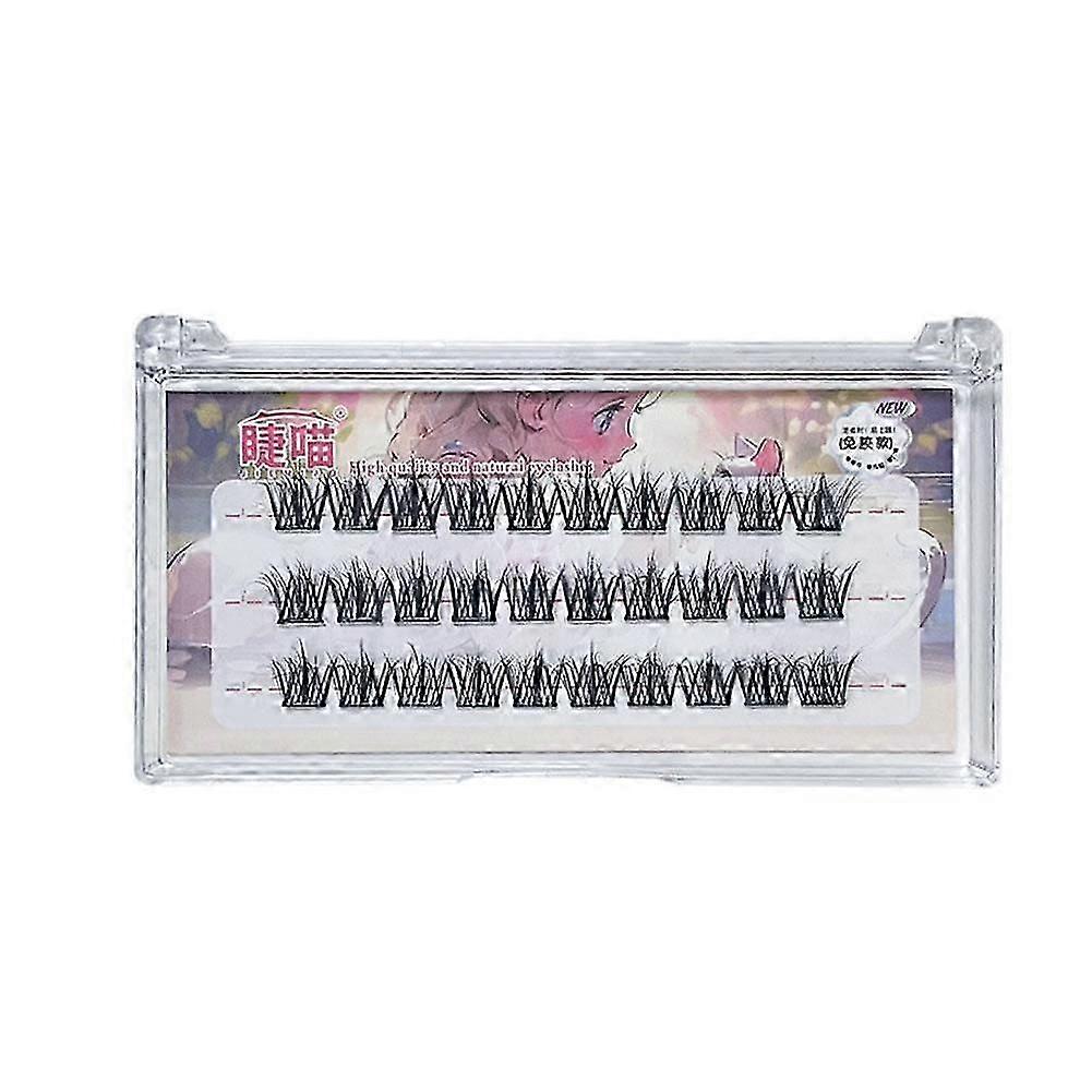 5D Glue Self-adhesive False Eyelashes Simulate Natural Cluster Segmented