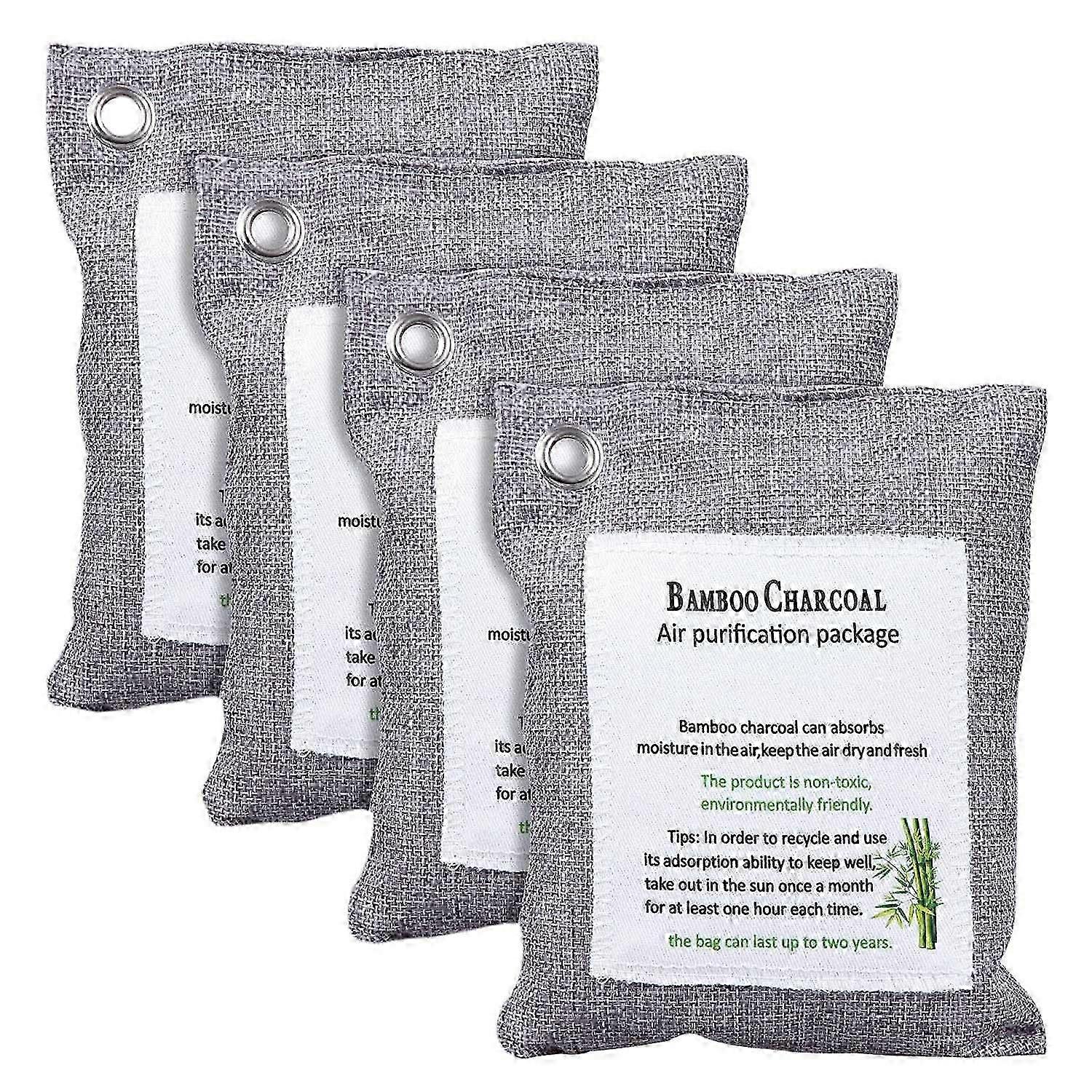 שקיות פחם פעיל לריחות של חיות מחמד, 200 גרם x 4 מטהרי אוויר טבעיים