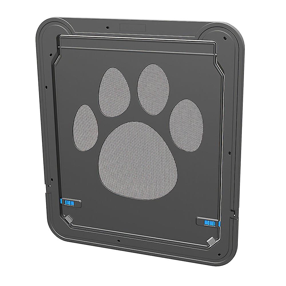 Pet Screen Door Magnetic Flap Screen Automatic Lockable Black Door