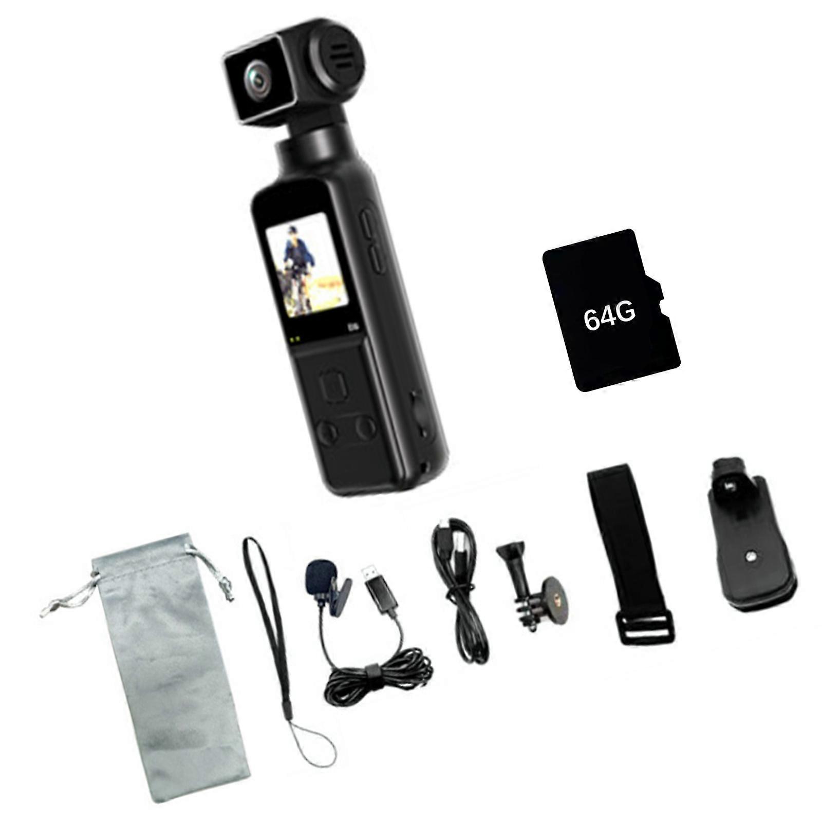 5K Sports Camera WiFi Connection Camcorder with 270° Adjustable Lens Lightweighted for Biking Travel Adventures Multicolor