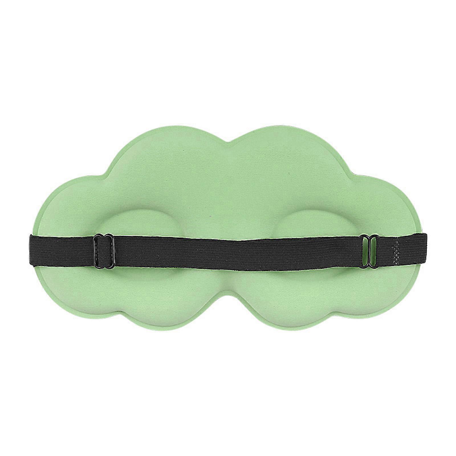 Breathable 3D Contoured Eye Mask Elastic Strap Customizable Fit Soft For Night Rest For Sensitive Sleepers  Matcha Green