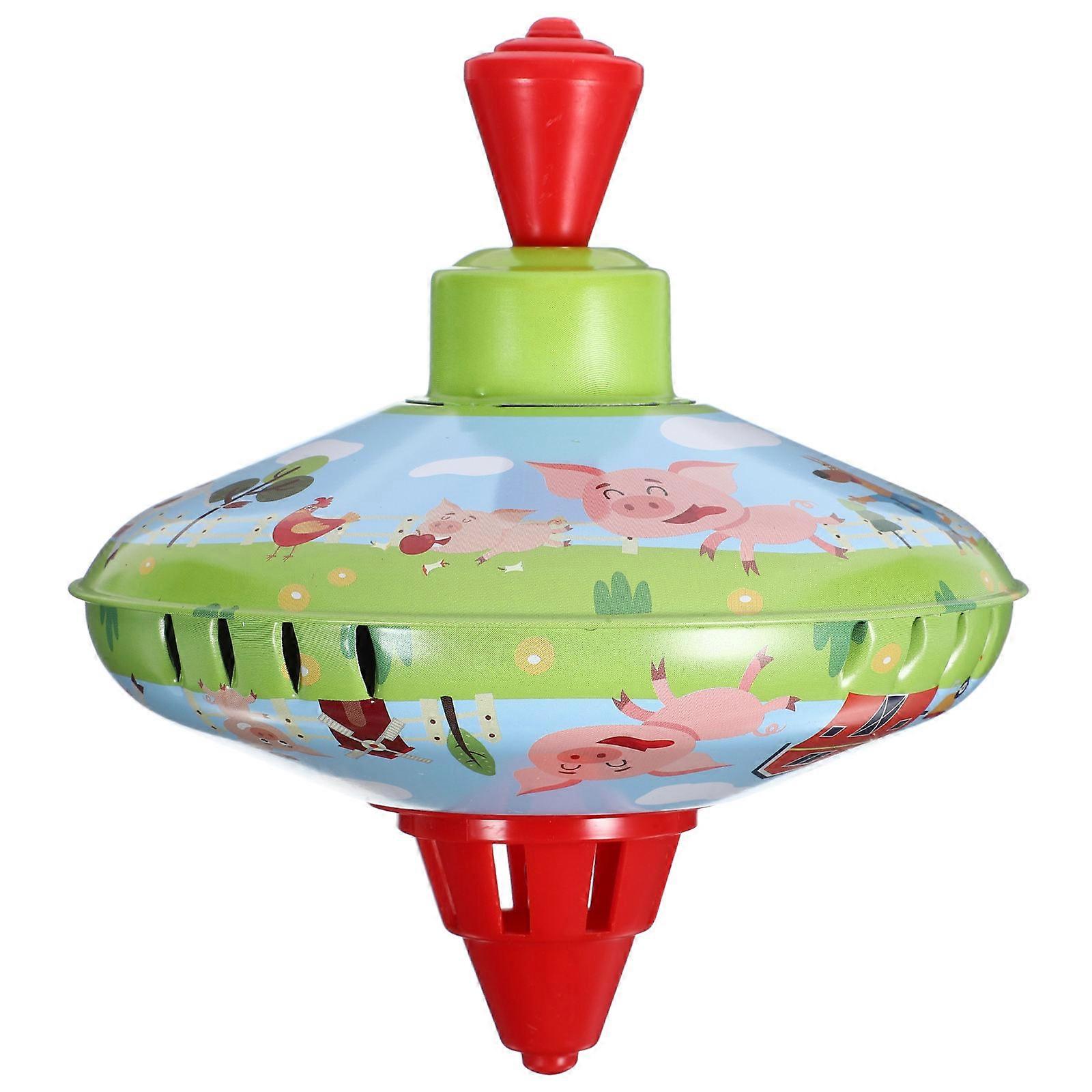 Spinning Top Iron Sheet Toy For Indoor Activities Develops Hand-Eye Coordination 1Pc