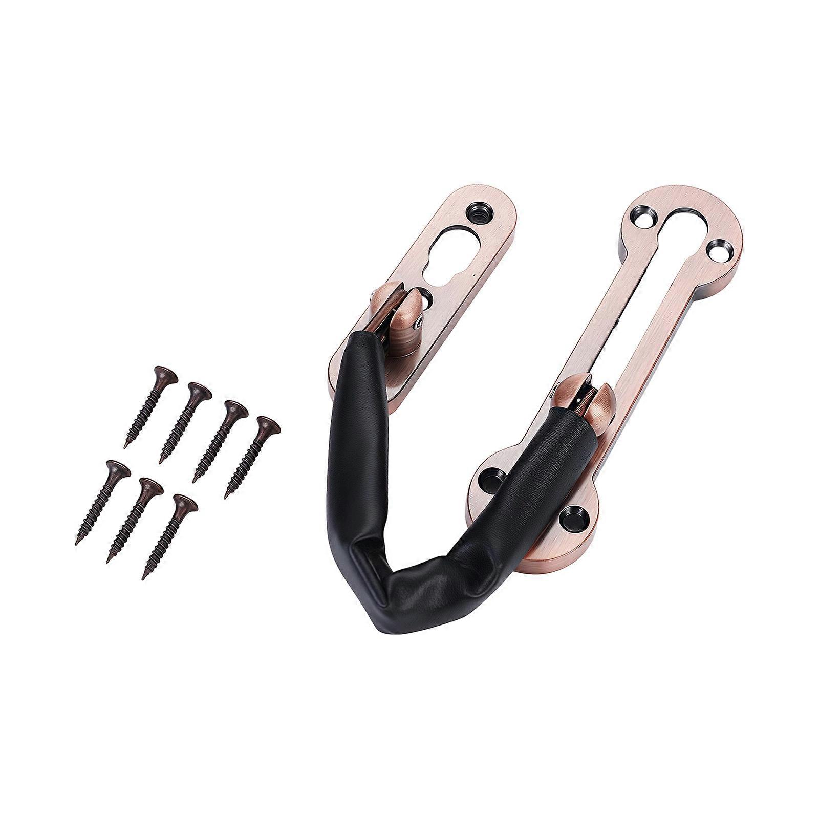 Quiet Closing Untarnished Door Safety Chain Hotel Security Device With Tool Complimentary Installation  Red ancient bronze