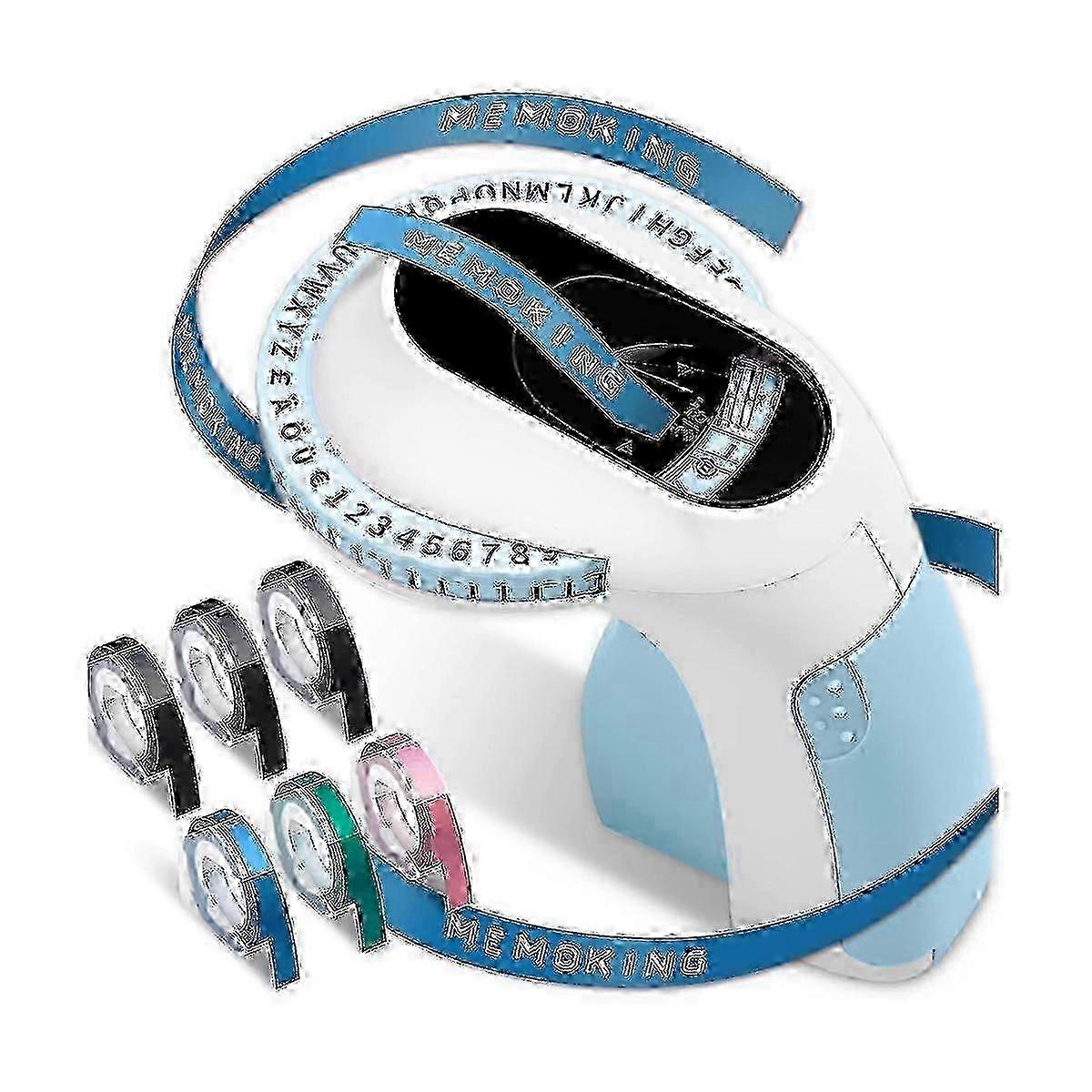 Embossing Label Maker E975 3D Embossing Label Printer Machine with 6 Rolls Emboss Tapes, Handheld E