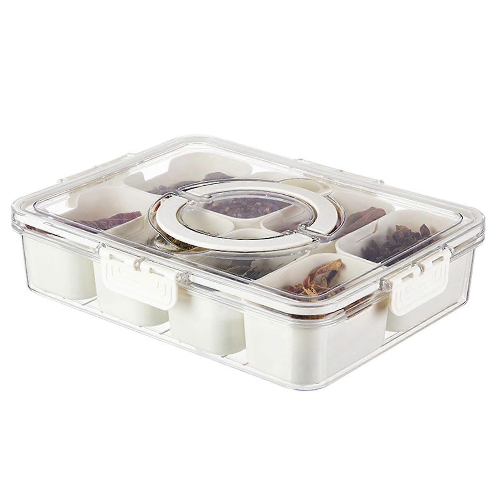 Convenient Charcuterie Container with Lid and Handle Keep Your Snacks Freshes and Organized Divideds Serving Tray Travel Multicolor