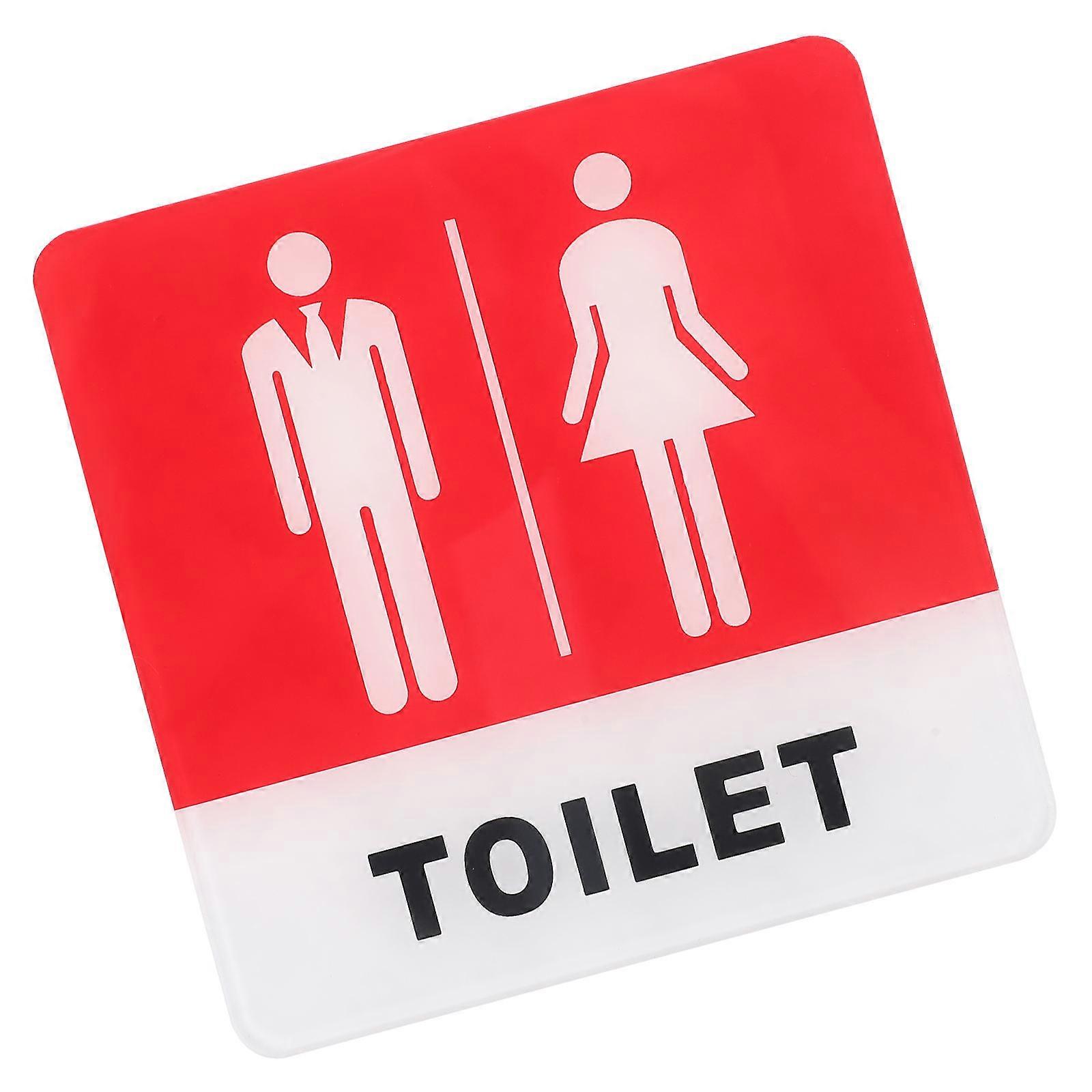 Unisex-kylpyhuoneen kyltti Mies Nainen WC-kyltti Liima-WC-ovikyltti Unisex Akryyli WC-kyltti