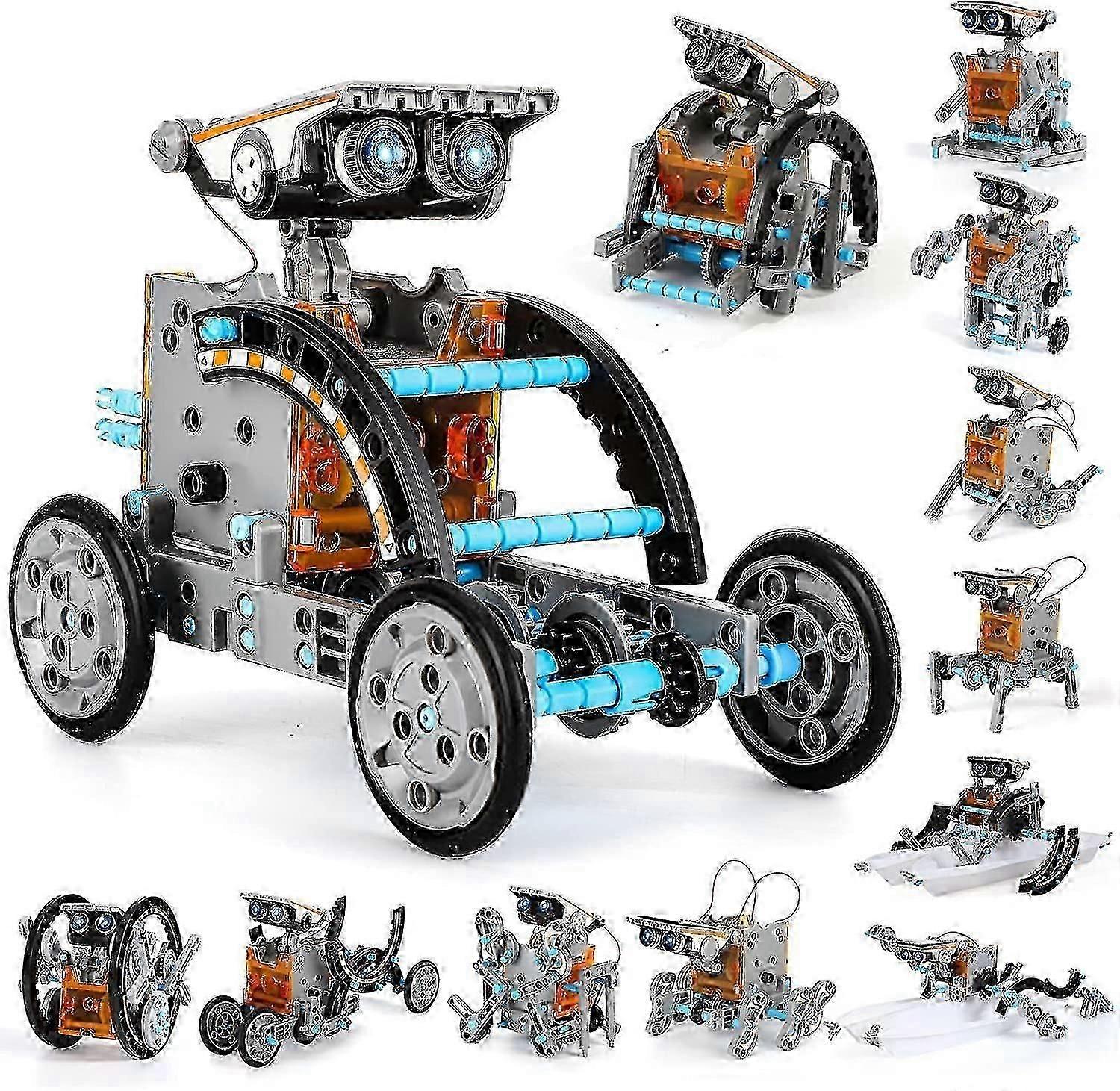 12-in-1ソーラーロボットキットおもちゃ子供用ギフト8 9 10 11 12 13歳、教育用建築科学実験セット子供男の子女の子のための誕生日ジングロン