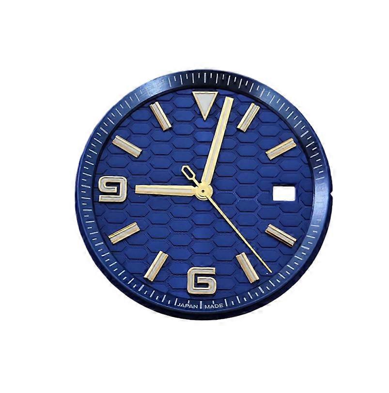 33.8mm Gold-Tone Single-Date Dial + Green Luminous Hands for NH35 Movement