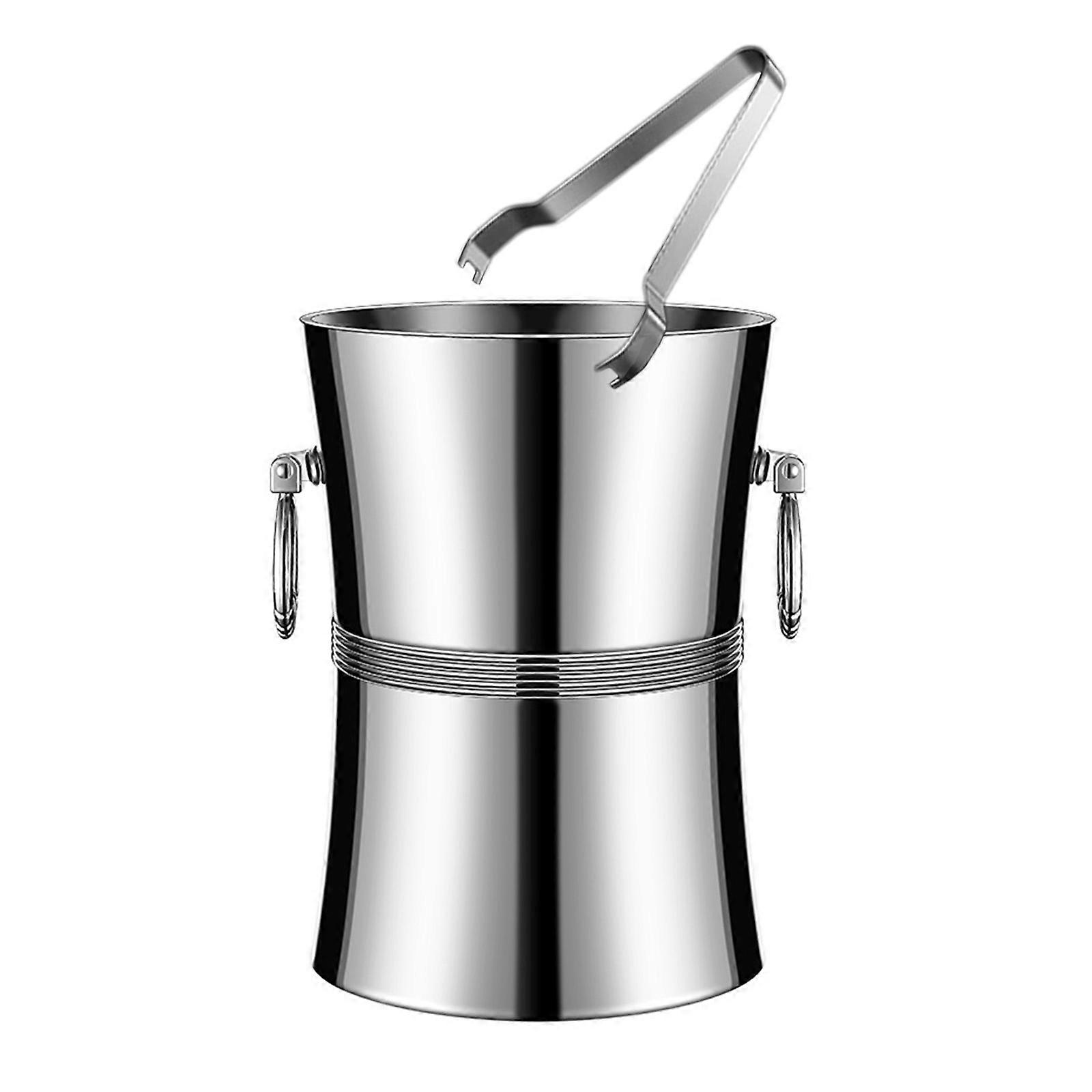Ice Bucket Party Chilleres Double Handle Cooleres Ice Bucket Bar Accessaries StainIess Steel Material for Bar Partys  small