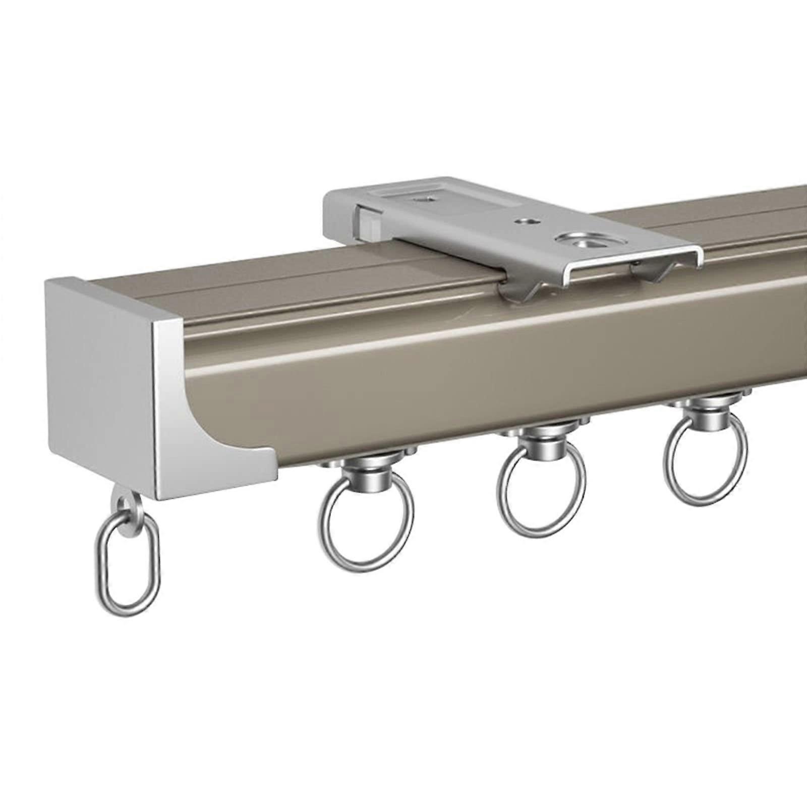 Aluminum Alloy Curtain Straight Rail  Silent Sliding, 2m Length,  Mount and Side Mount, Color Outfit