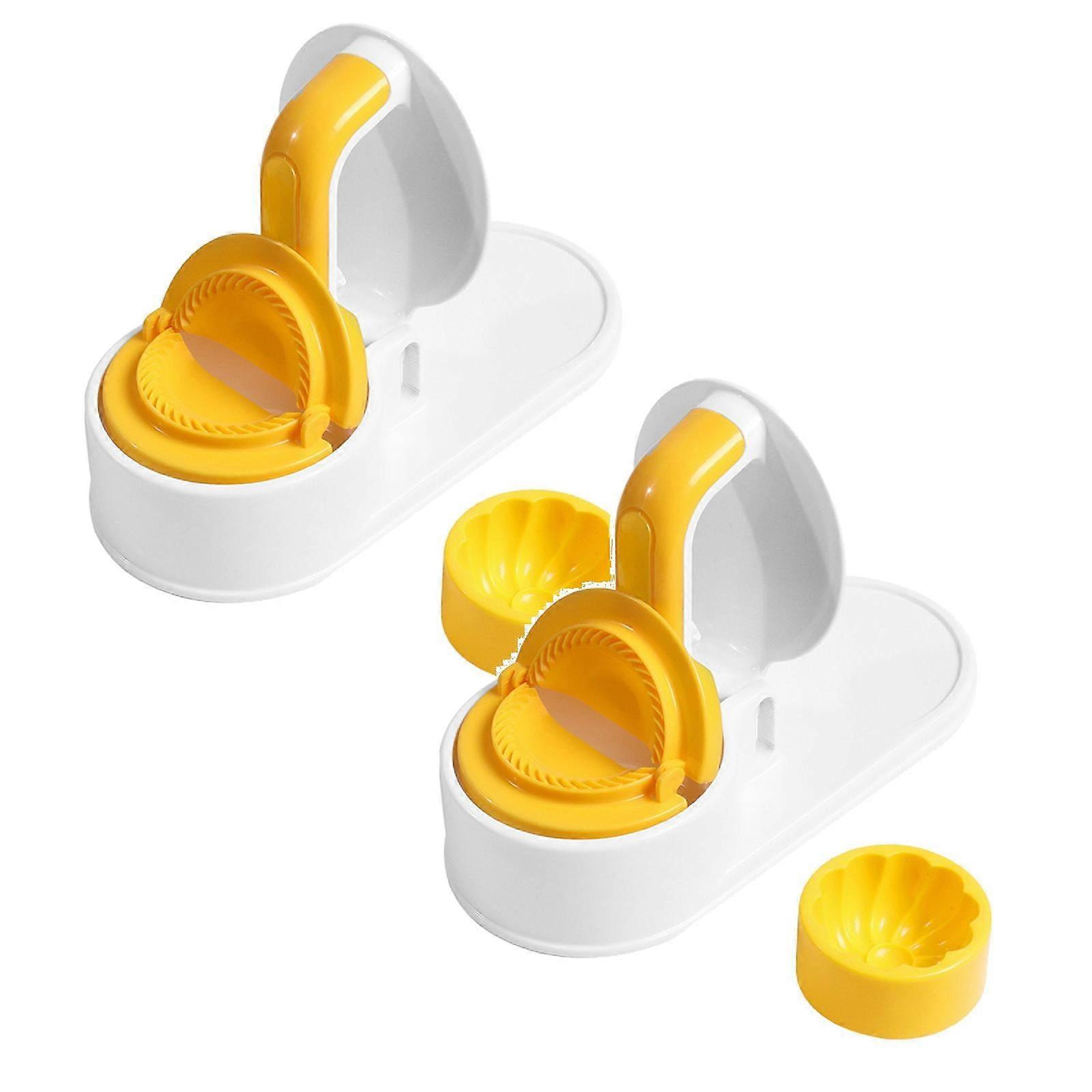 Xubond Kitchen Essentials, Dumpling Skin For Household Kitchen Bun Making Multifunctional Two In One Dumpling Maker, White,